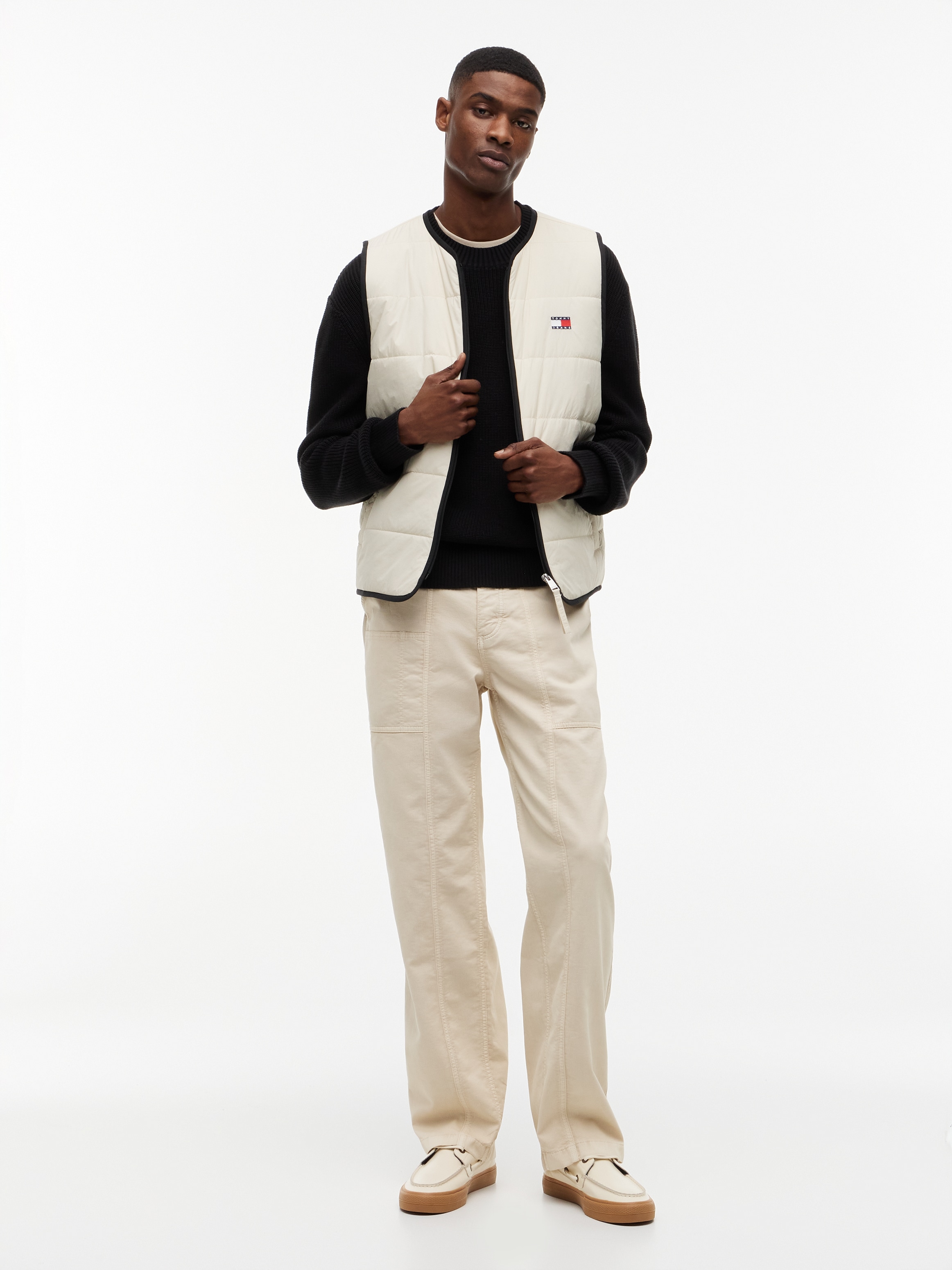 Tommy Jeans Gilet matelassé »TJM HERITAGE FLAG QUILTED« Underliner Regular fit avec col rond