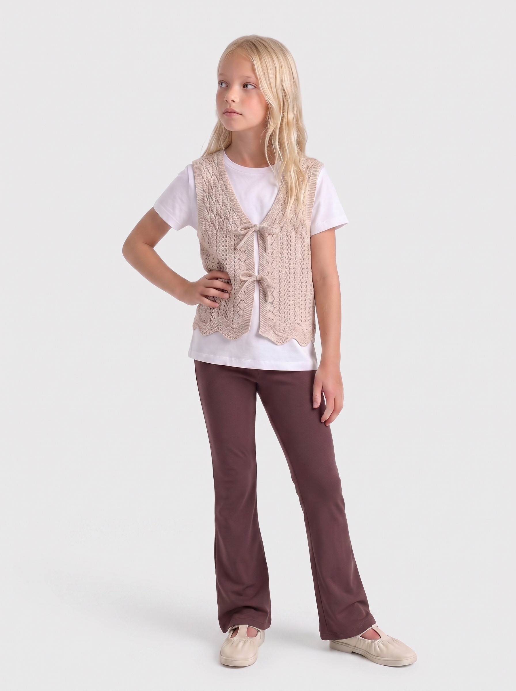 KIDS ONLY Veste en tricot ajouré »KOGNOLA LIFE SL TOP KNT« sans manches, motif ajouré