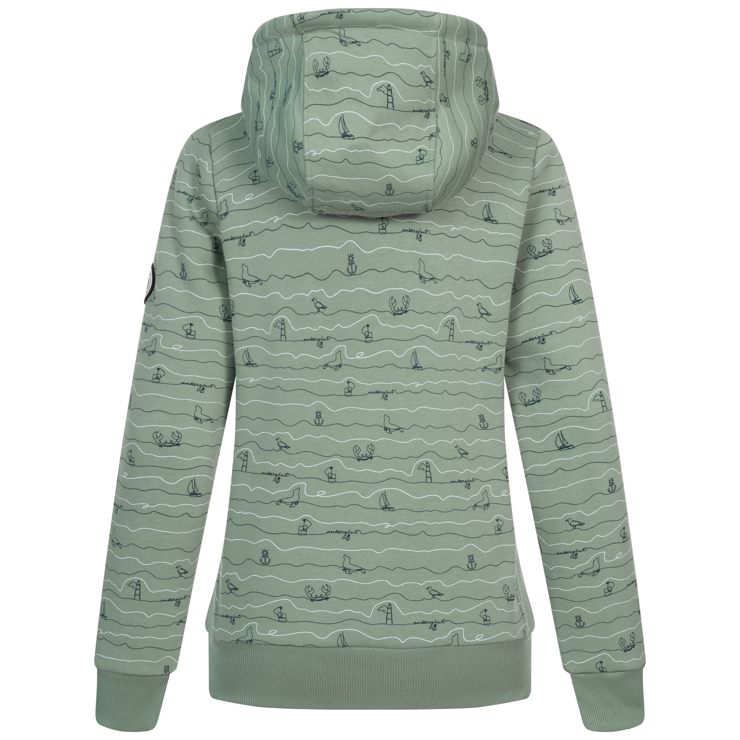 ankerglut Kapuzensweatshirt »ANKERGLUTWELLE«, Auch in Grossen Grössen erhältlich
