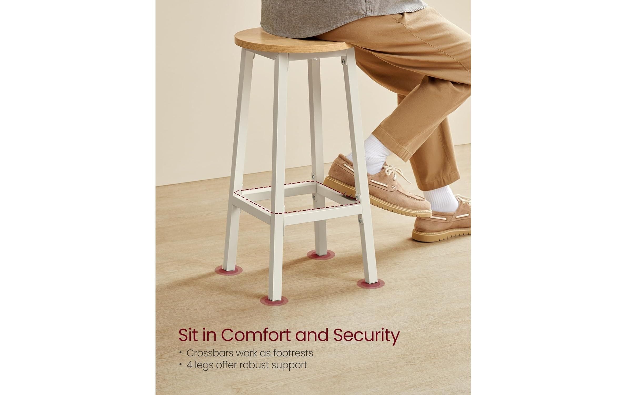 VASAGLE Tabouret de bar »32 x 65 cm, 2er Set«