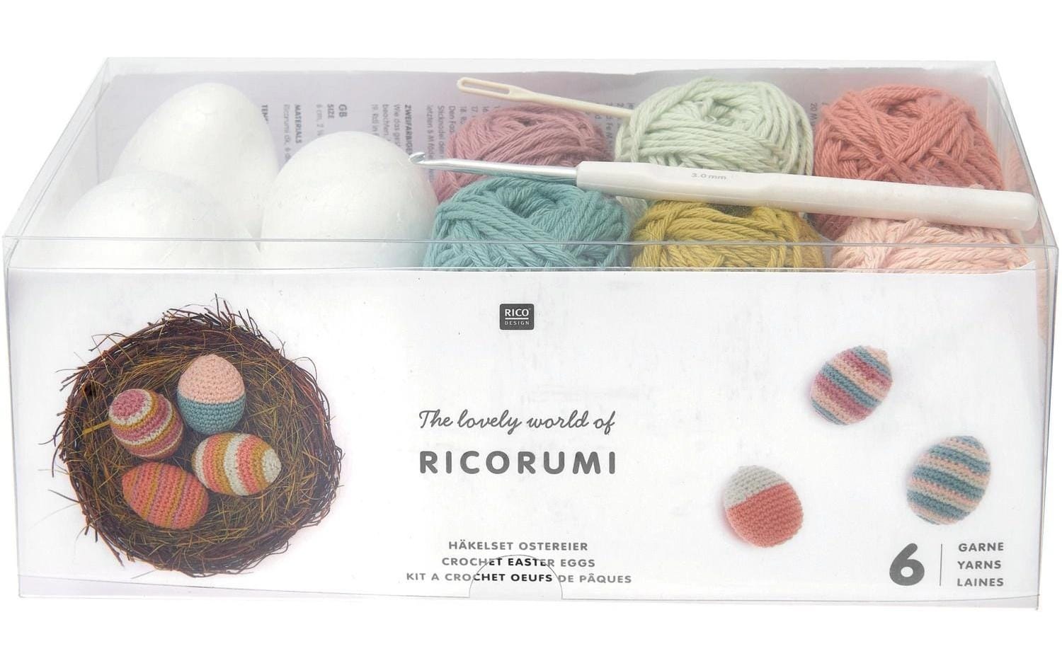 Rico-Design Verlag Set créatif »Häkeln Ricorumi Ostereier, Earthy«