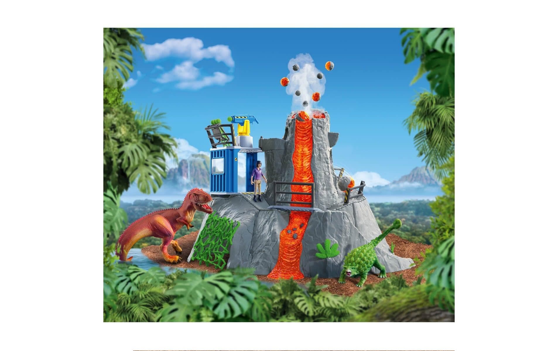 Schleich® Spielwelt »Figurenset Grosse Vulkan Expedition« Dinosaurier Spielzeug-Set