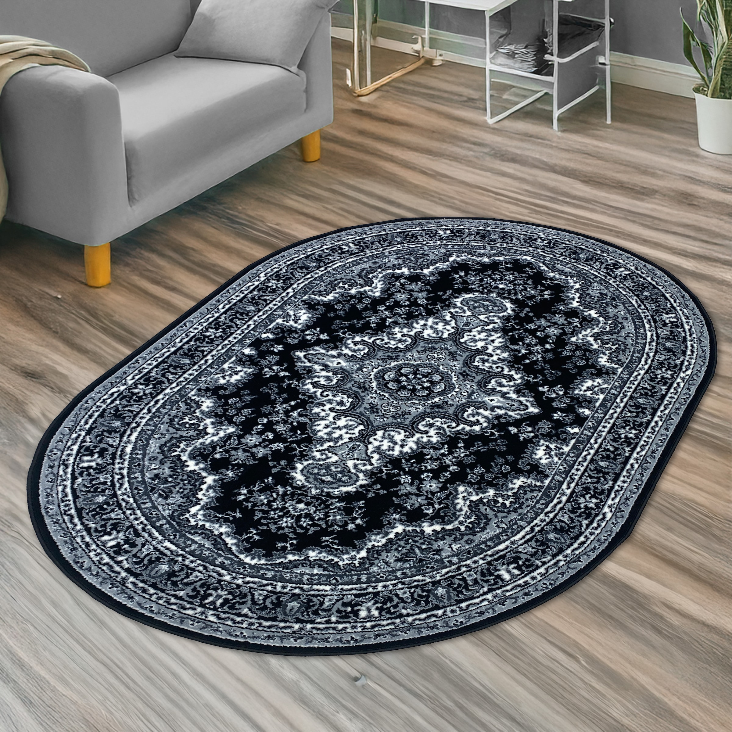 my home Tapis »Oriental, Made in Belgium« ovale 7 mm Höhe Orient-Optik, mit Bordüre, Kurzflor, pflegeleicht, elegant