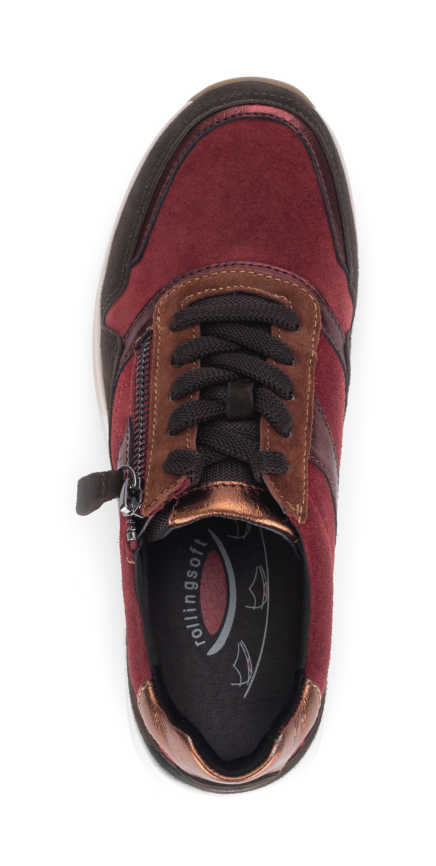 Gabor Baskets compensées  chaussure à lacets, chaussure basse, chaussure de loisirs avec fermeture éclair latérale