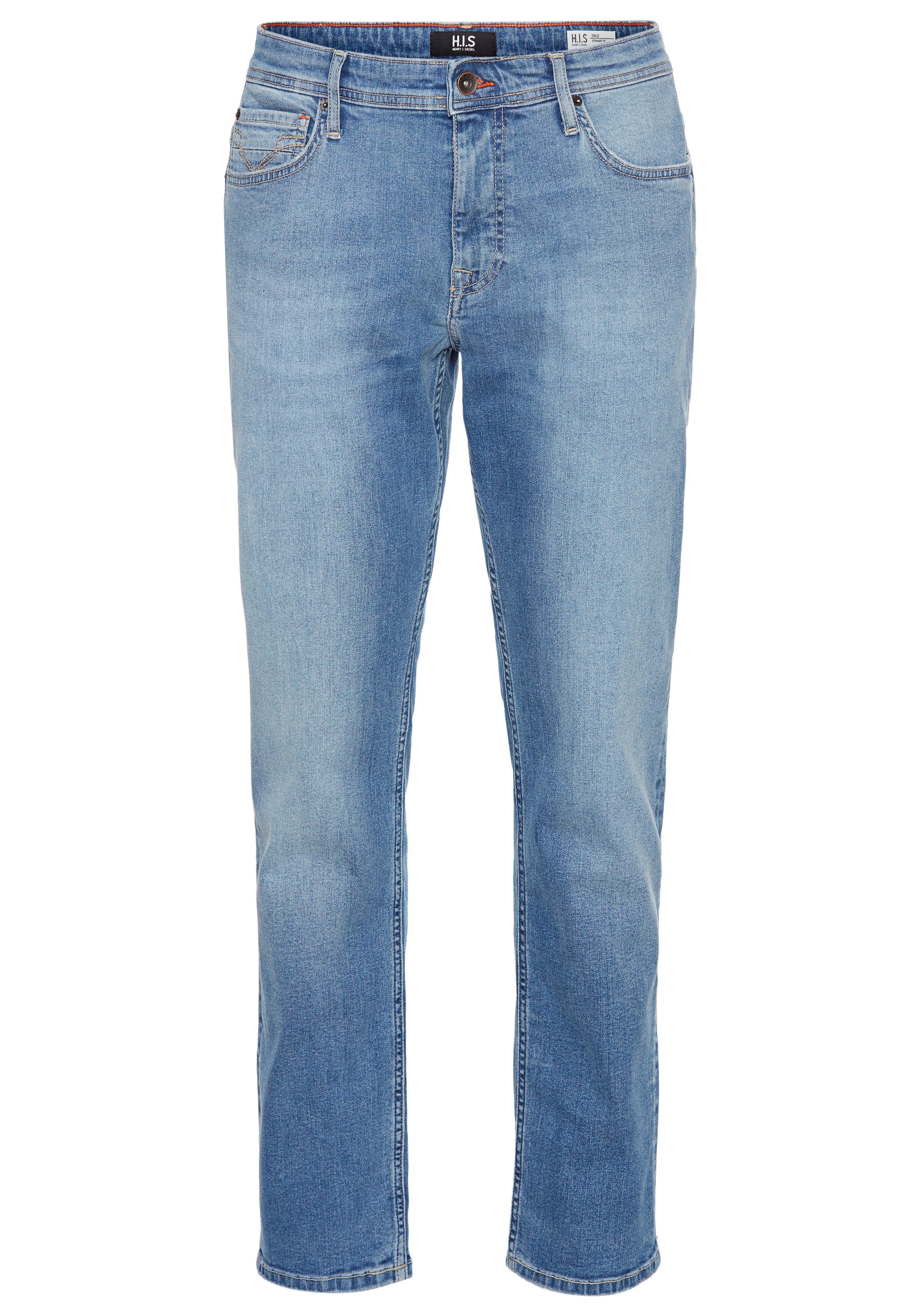 H.I.S Straight-Jeans »NEW DALE« gerades Bein,  mit Used-Effekten,  niedrige Leibhöhe