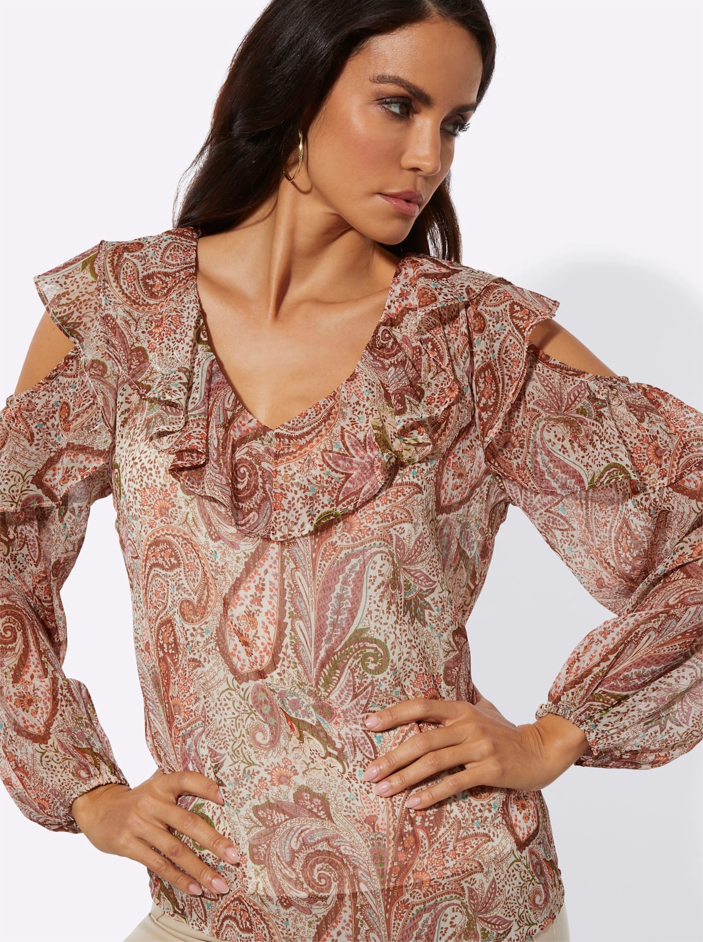 creation L Blouse en mousseline