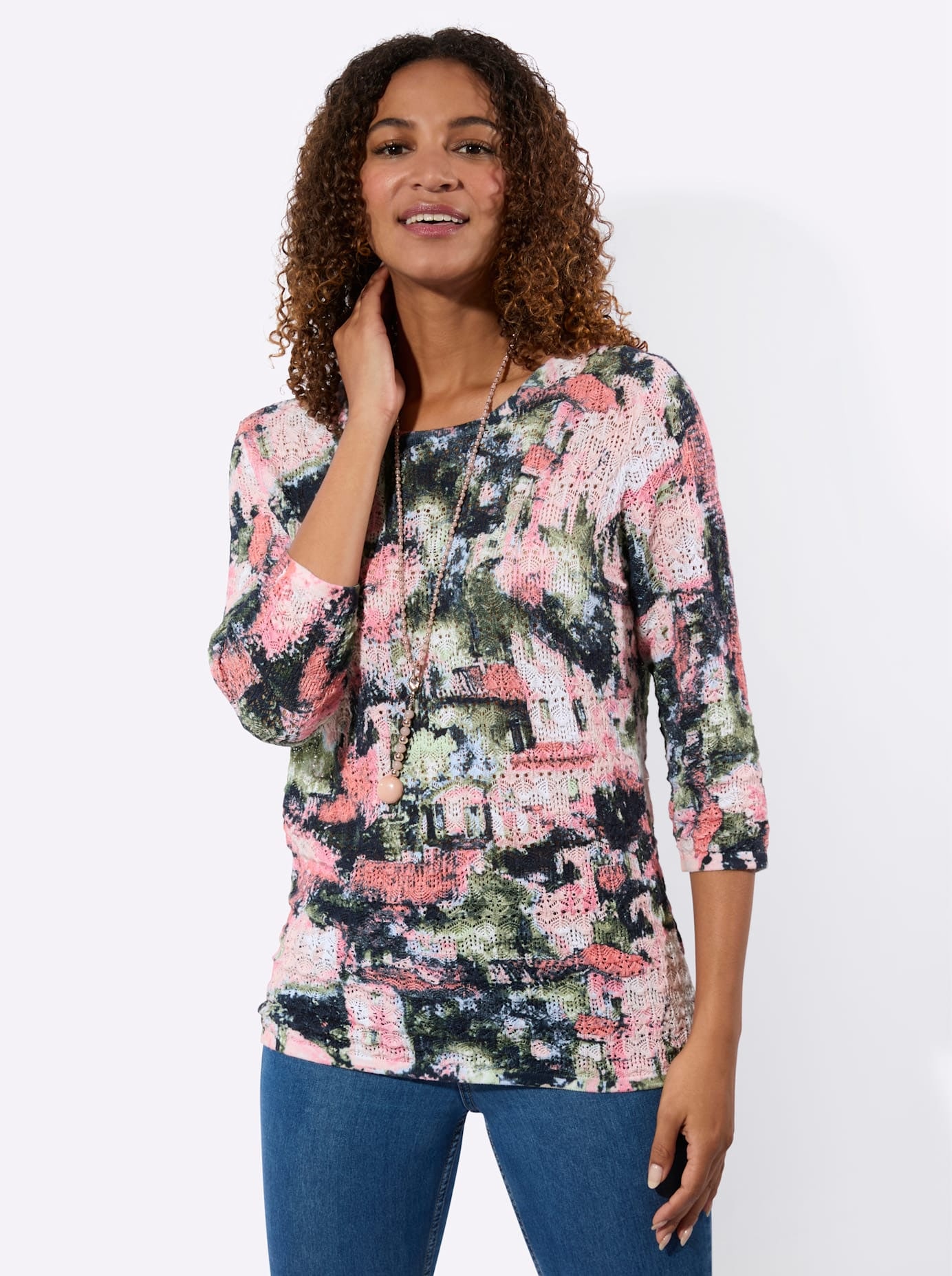 Inspirationen Pull à manches 3/4 »Druck-Pullover«