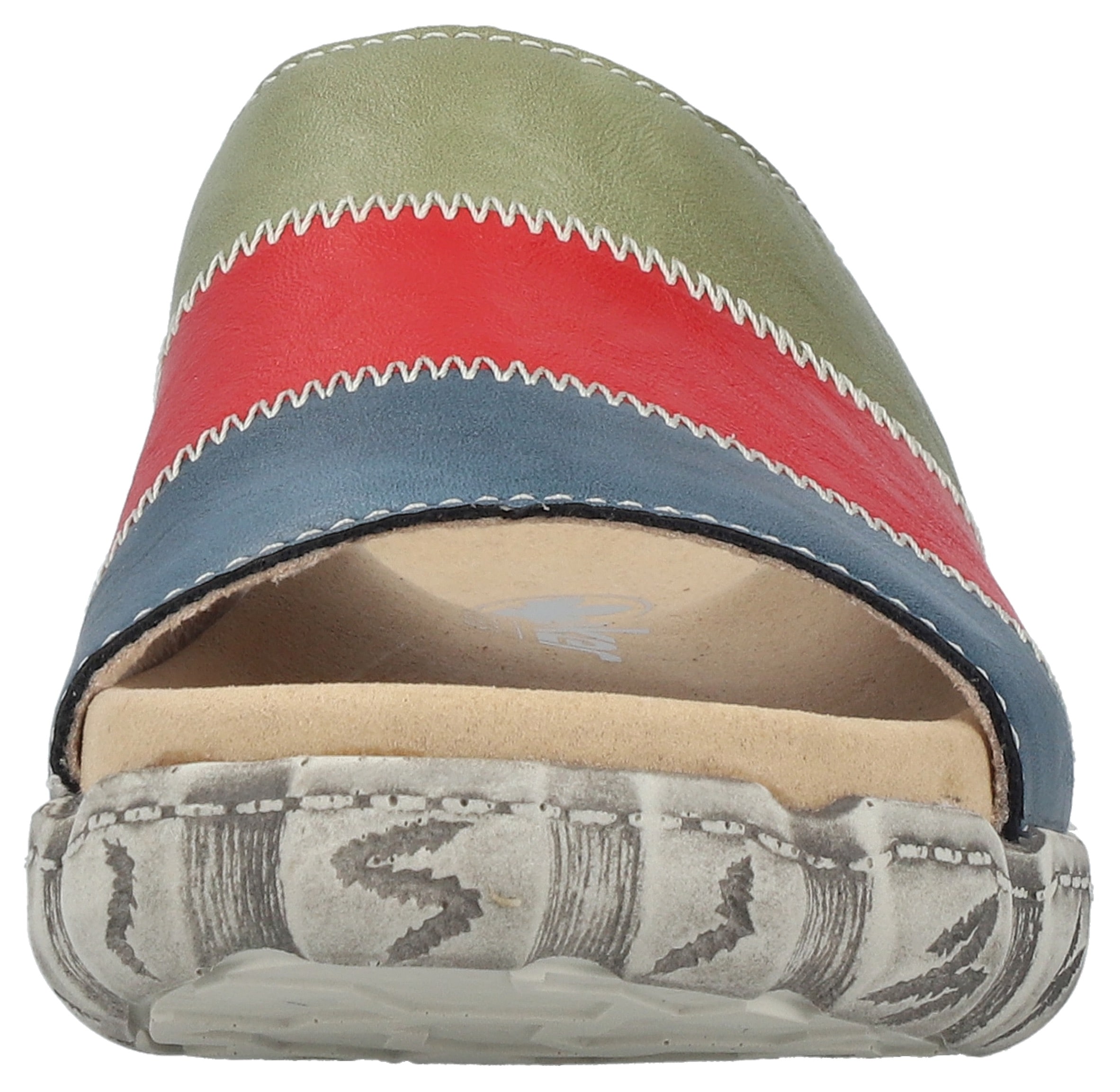 Rieker Pantolette  Chaussure d'été, chausson d'intérieur aspect patchwork