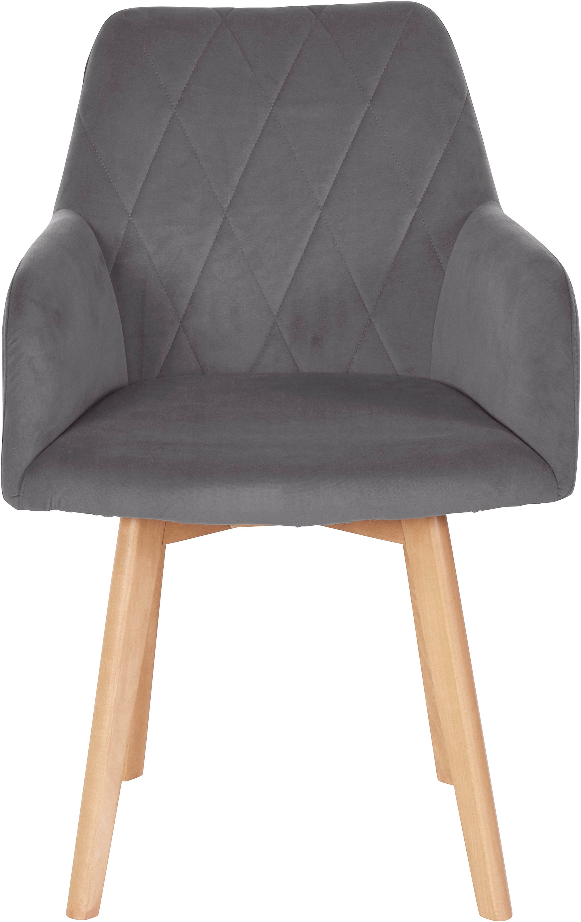 Home affaire Armlehnstuhl »Brest« (Set) 2 Stk.Sitz und Rücken gepolstert,  Rautensteppung im  Rueckenlehne