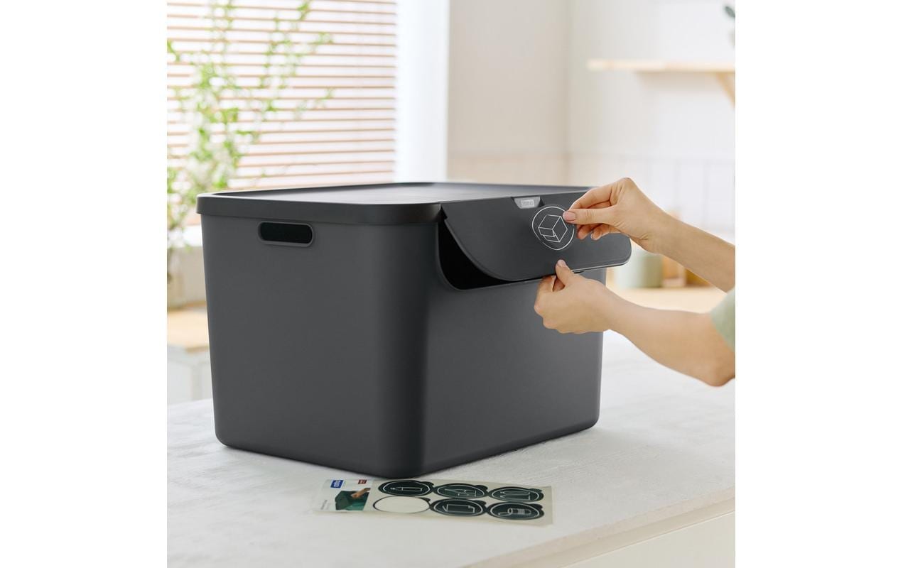 ROTHO Mülleimer »Rotho Recyclingbehälter ALBULA 3 tlg. 105 l« 3 Behälter
