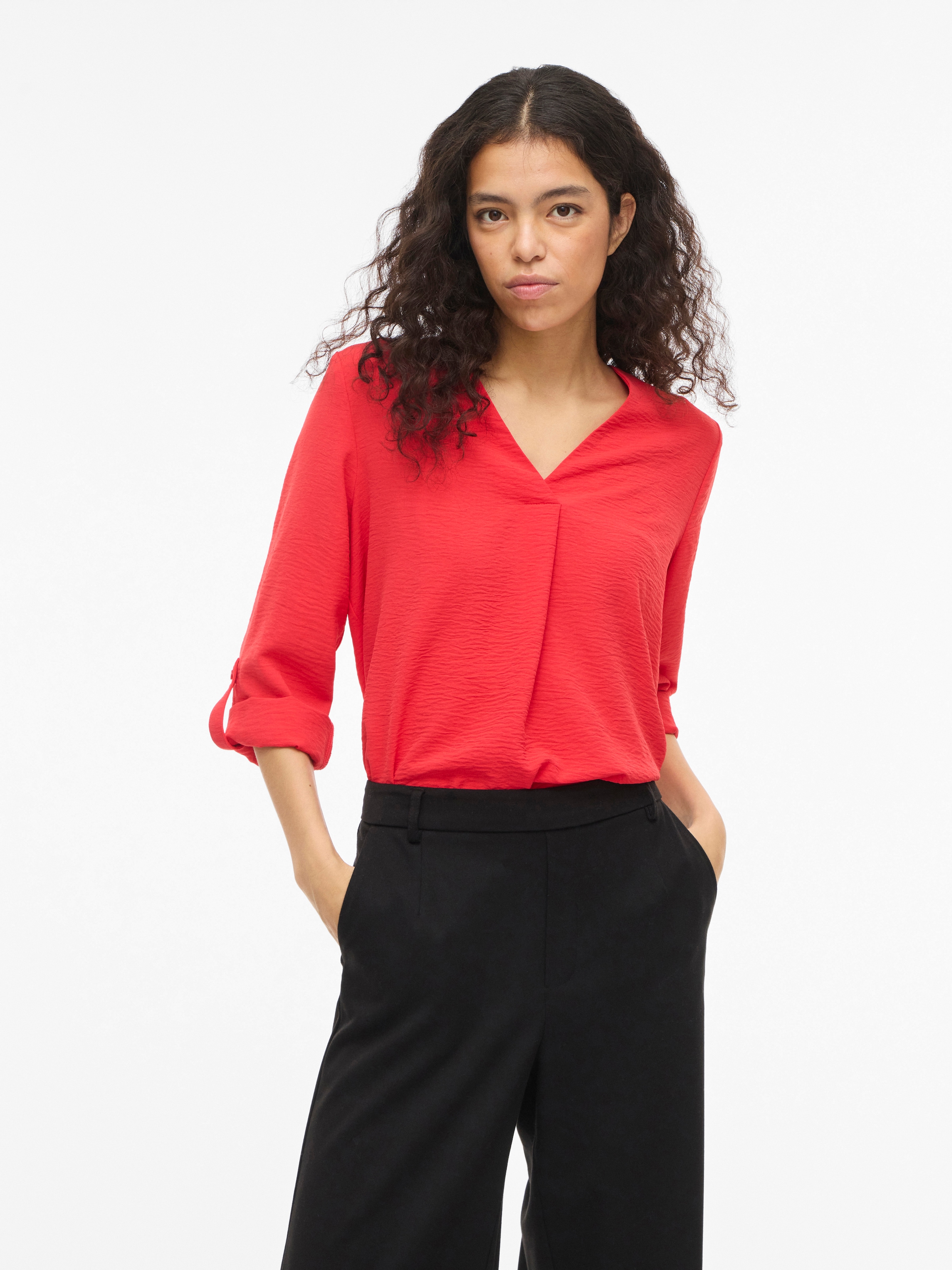 Vila Chemisier »VIJOSA 3/4 V-NECK TOP - NOOS«