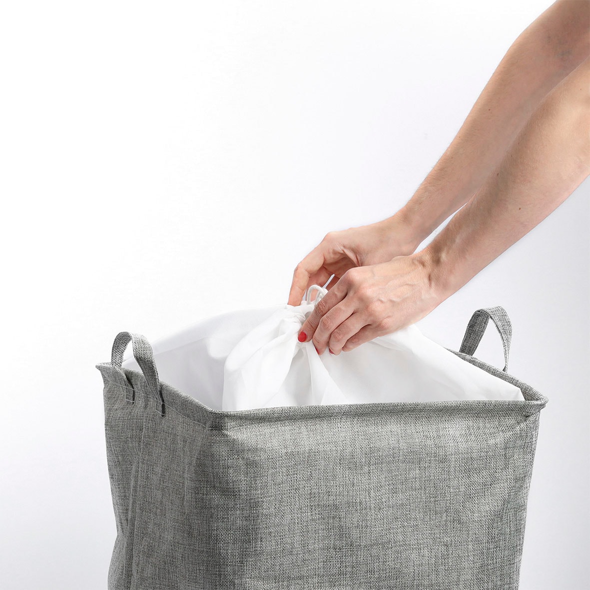 Zeller Present Sac à linge 2 praktische Griffe