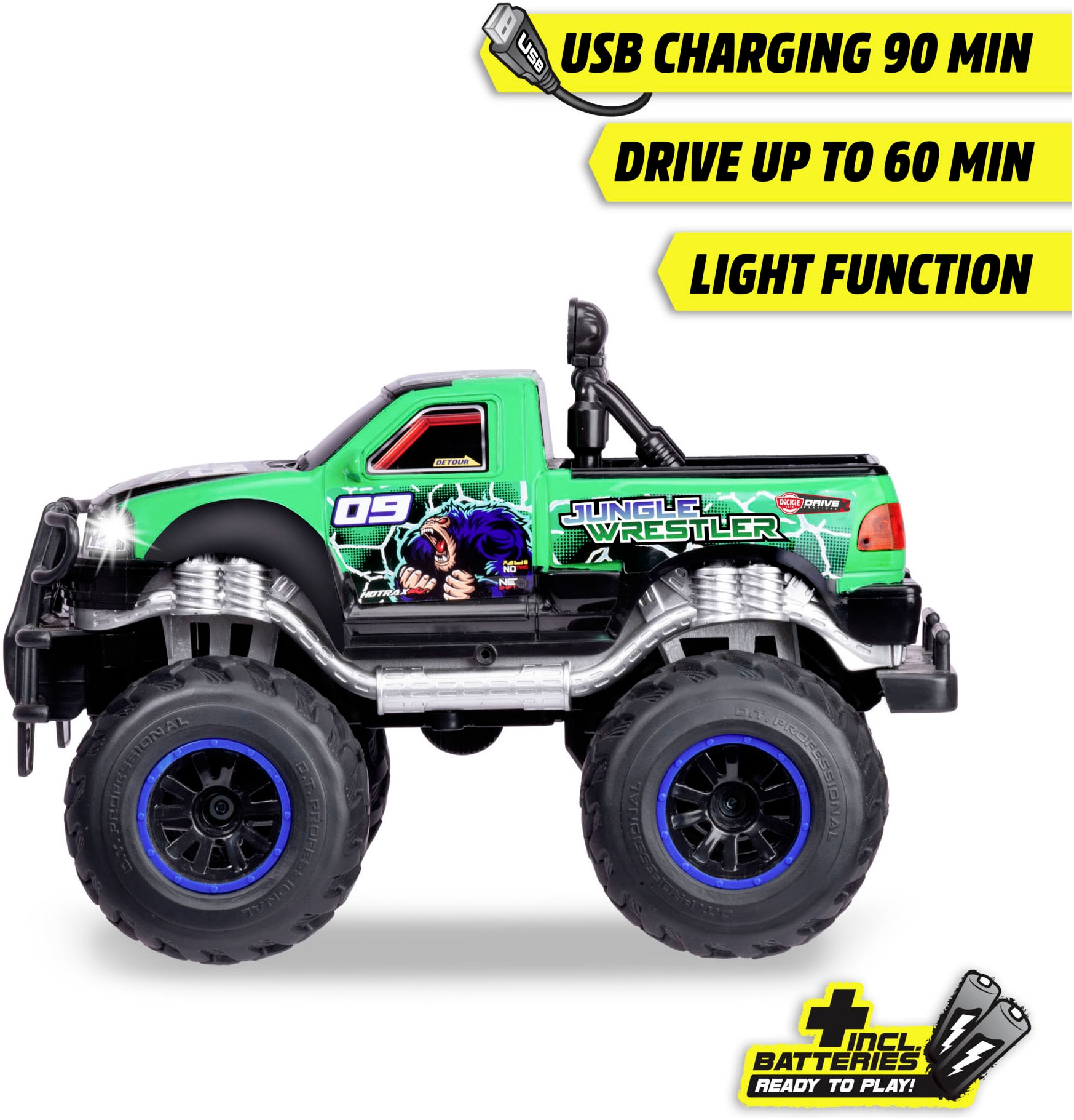 Dickie Toys RC-Monstertruck »RC  Jungle Wrestler Ford F150, RTR« mit Licht