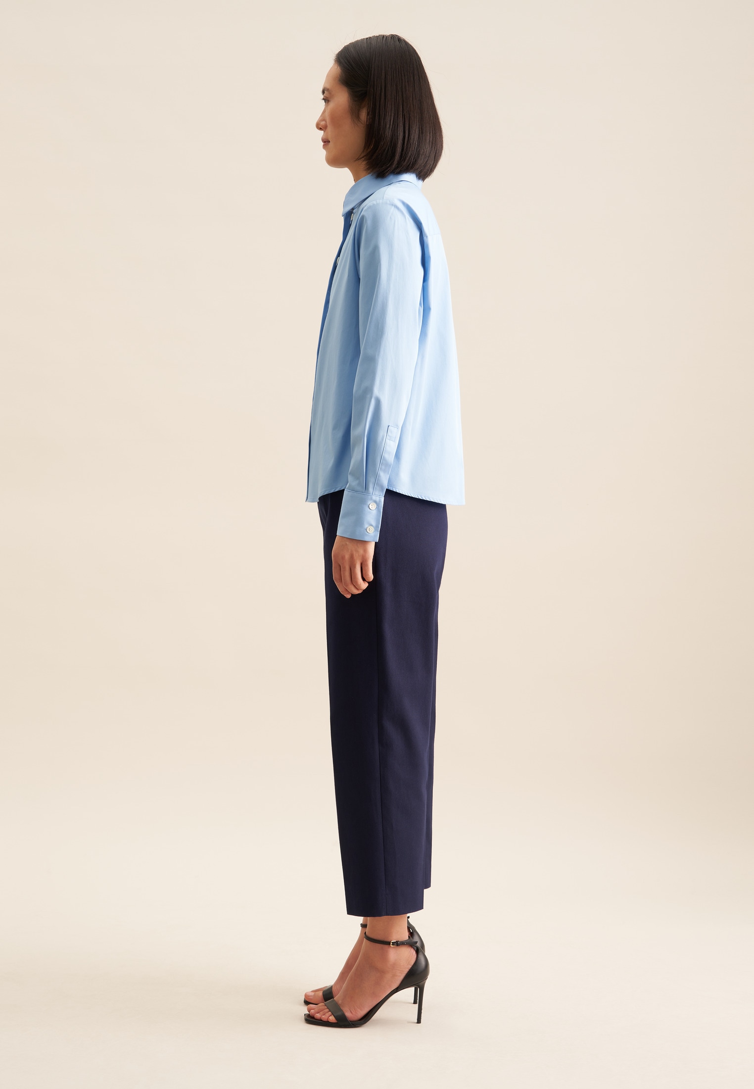 seidensticker Hemdbluse »Schwarze Rose«, Langarm Kragen Uni
