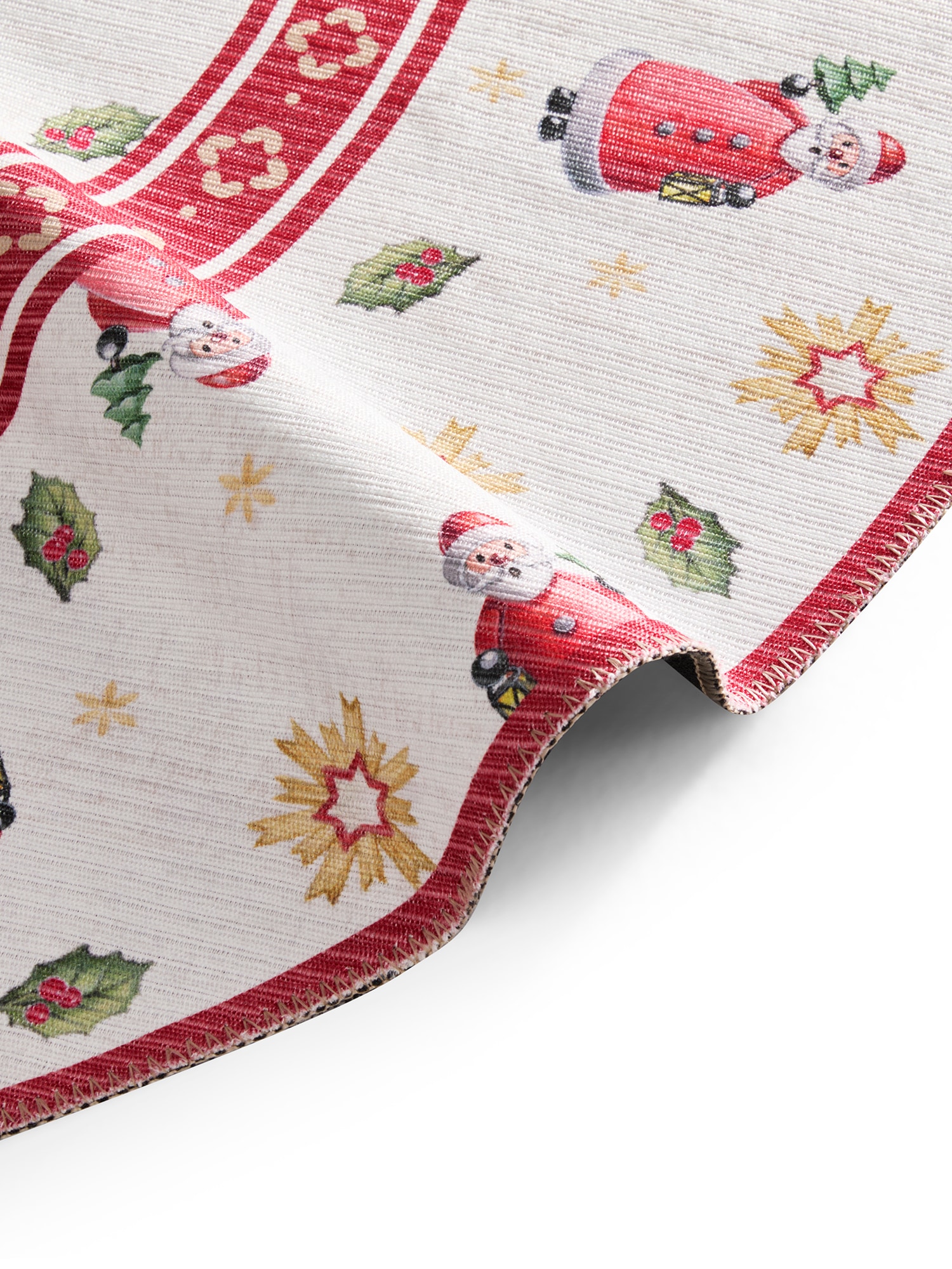 Villeroy & Boch Teppich »Toy's Delight Limited Edition Santa Claus« rund 3 mm Höhe Limited Edition, Weihnachten, Wohnzimmer, Baumrock, Waschbar, Rund