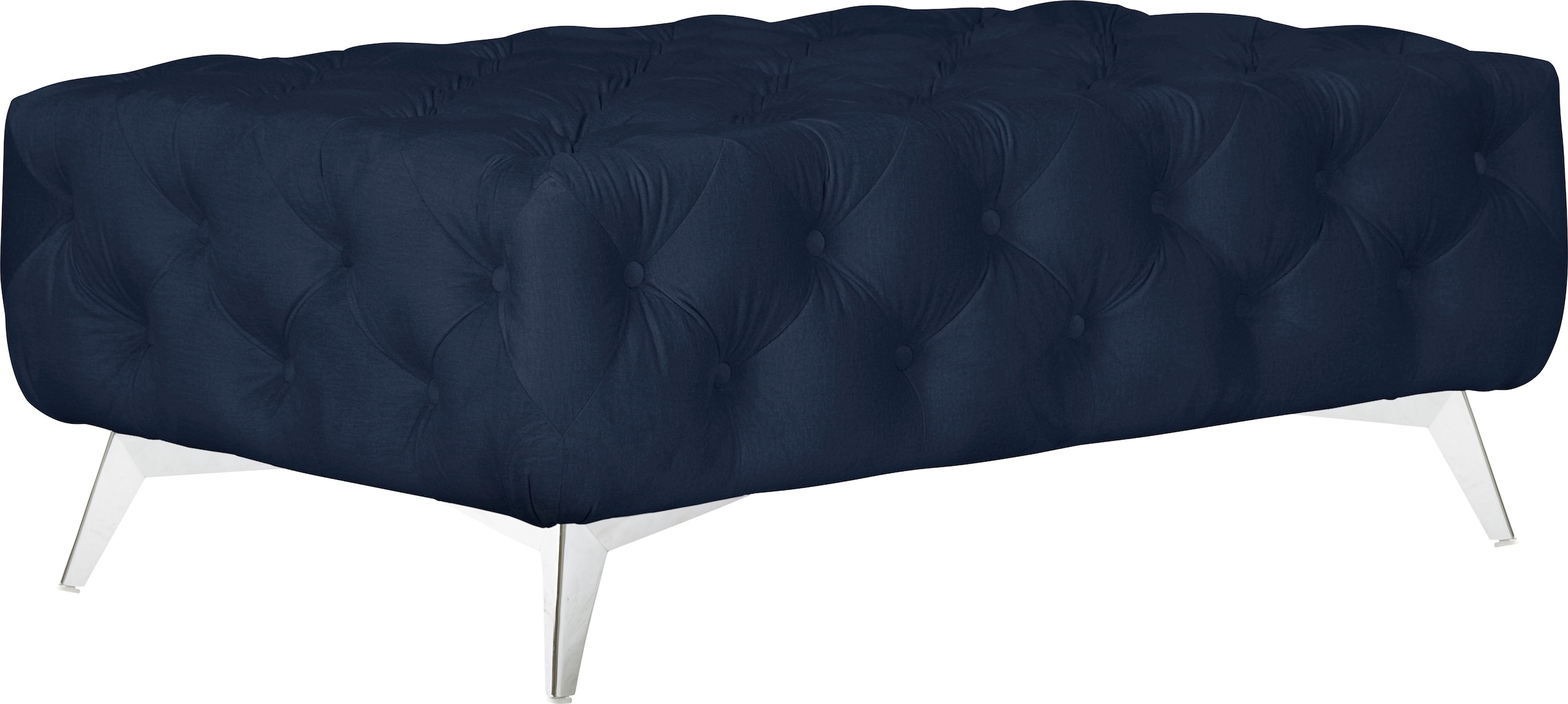 Leonique Polsterhocker »Amaury« Chesterfield-Optik, Breite 120cm, Fussfarbe wählbar