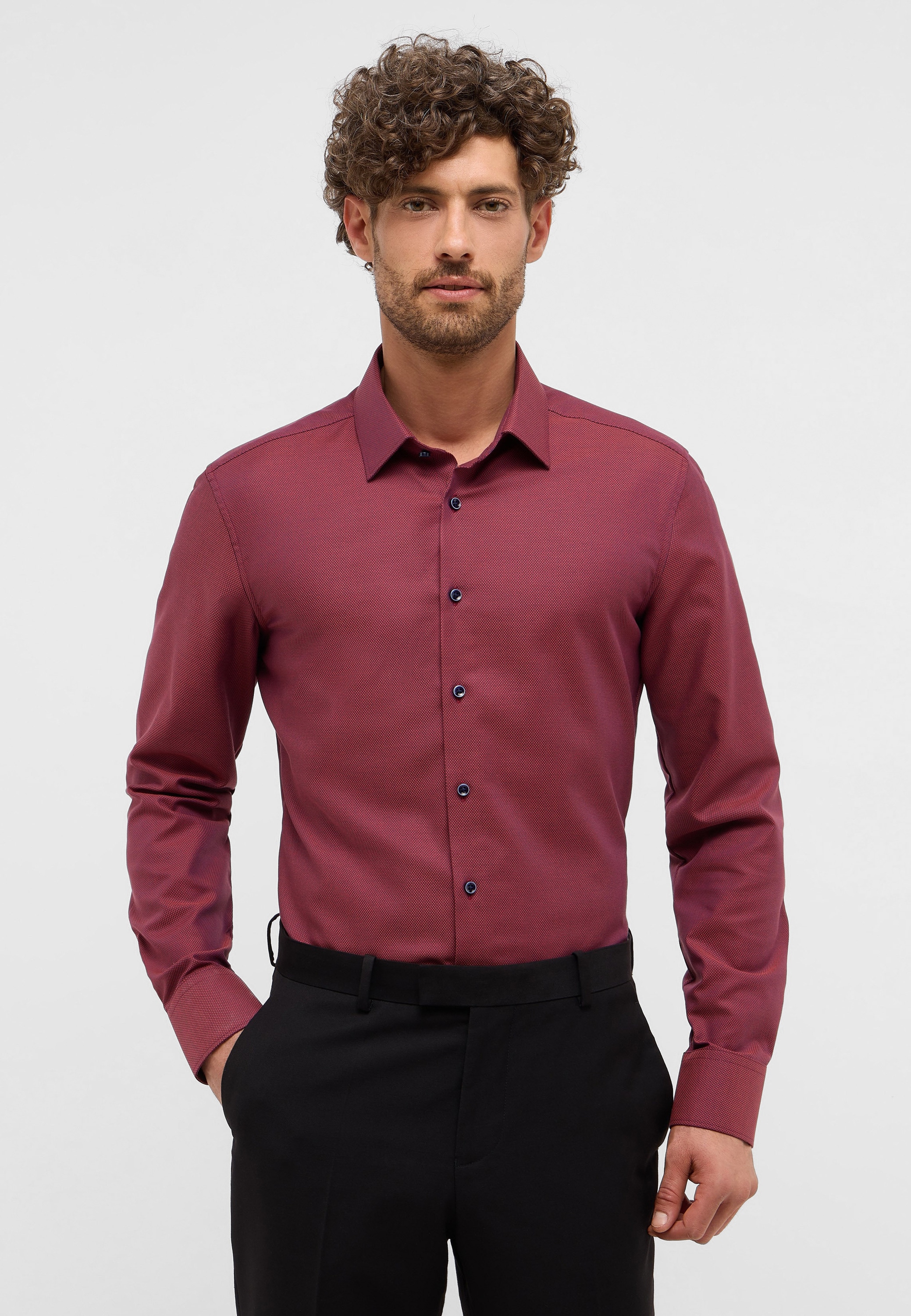 Eterna Langarmhemd »SLIM FIT« NON IRON (bügelfrei)