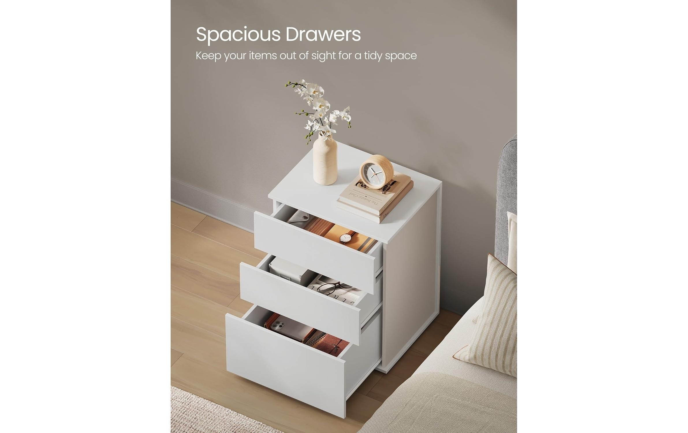 SONGMICS Nachttisch »mit 3 Schubladen 45 x 58.7 cm«