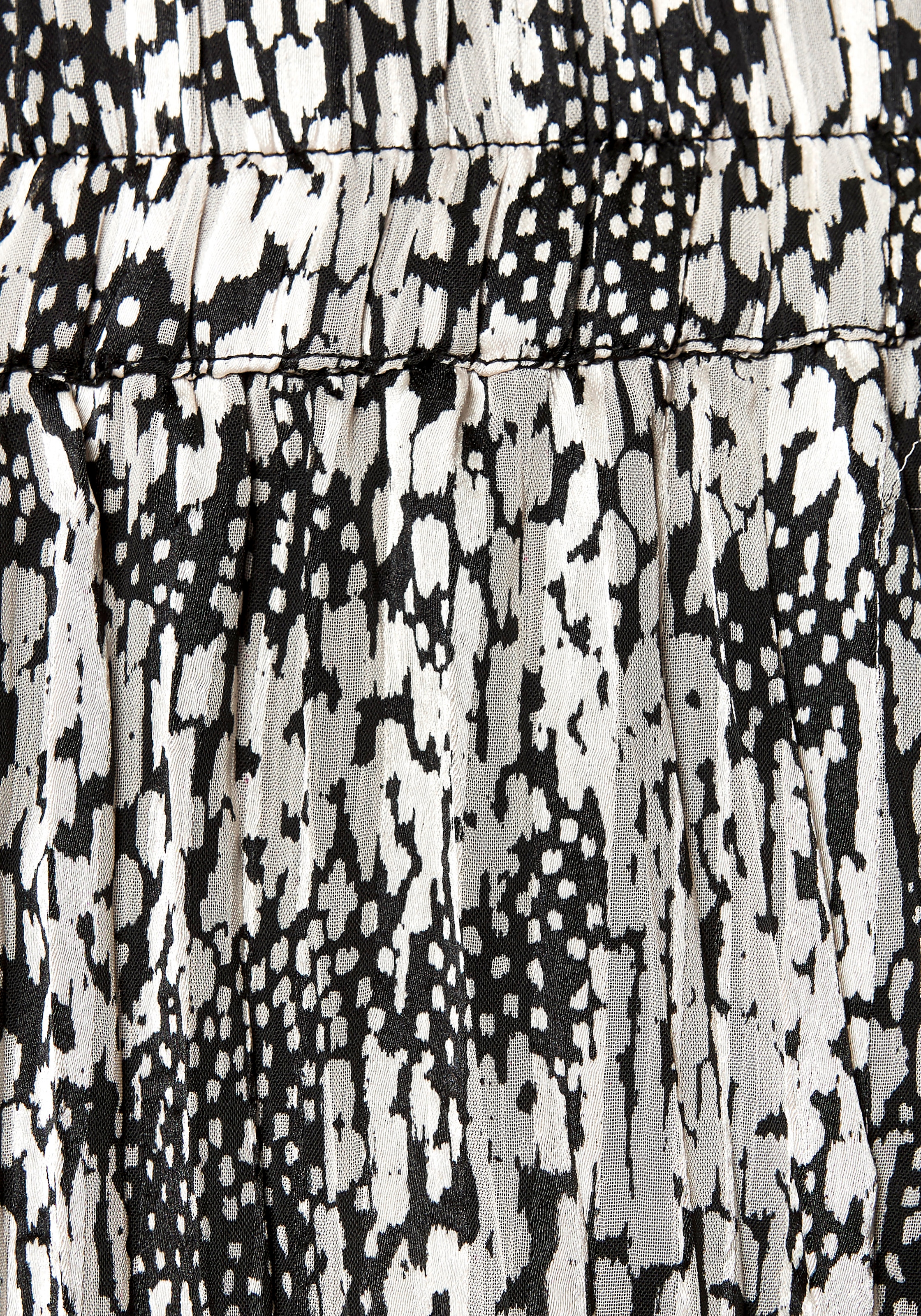 LASCANA Jupe plissée aus leichter Chiffonware, Midirock mit Alloverprint, sommerlich