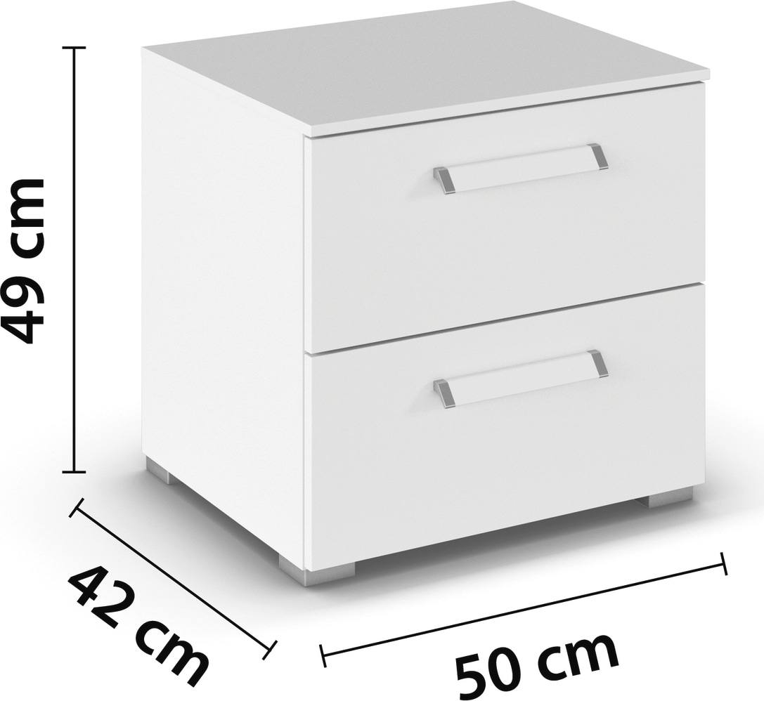 rauch Schlafzimmer-Set »Komplettschlafzimmer Schlafzimmer EVELYN« Set, inkl. SOFT-CLOSE-FUNKTION, 3 Stk. tlg. Schrank und Bett in 2 Breiten, Nachttisch mit Paneel MADE IN GERMANY