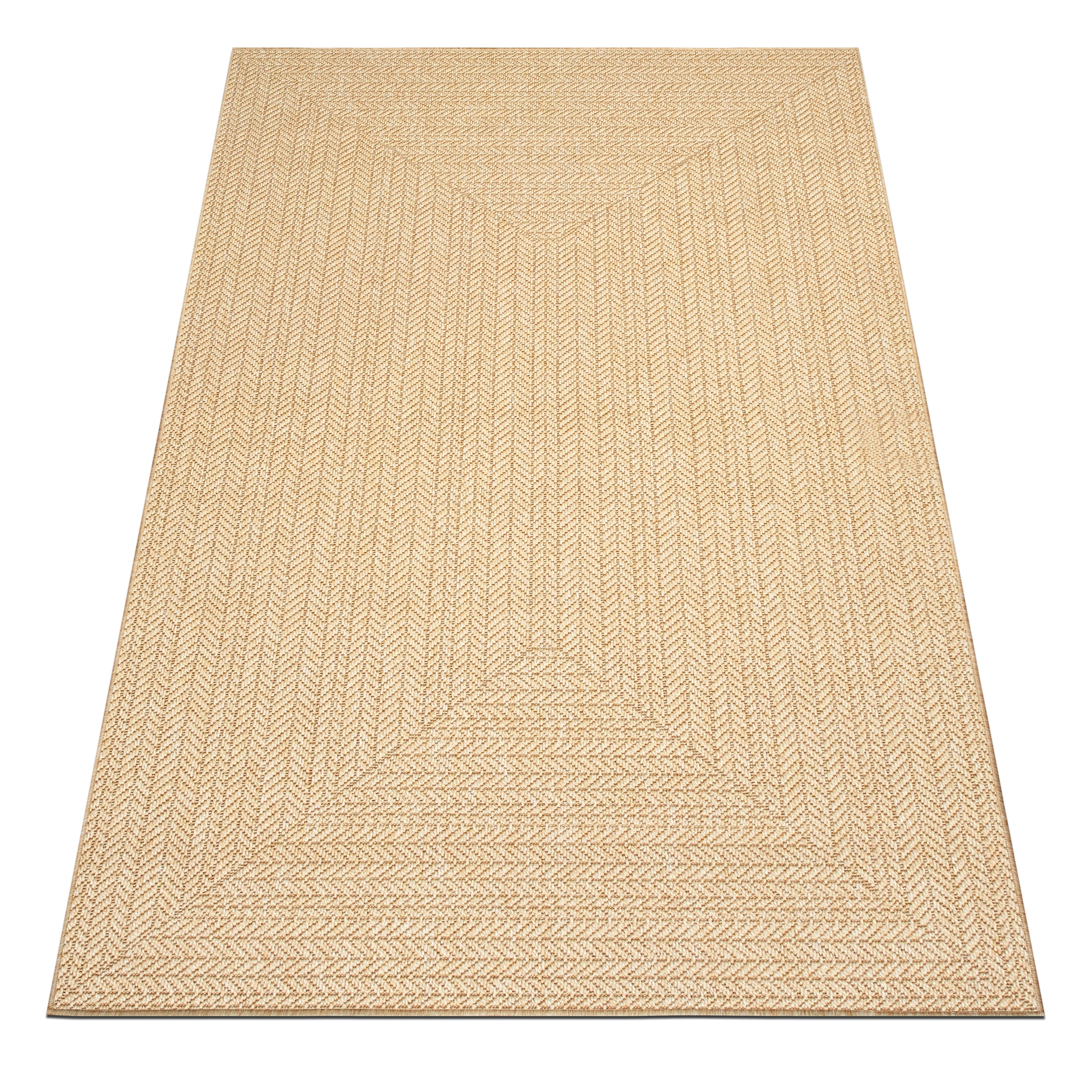GOODproduct Tapis »Aliv, Fischgräten-Design auch für Balkon und Terrasse« Rectangulaire 3 mm Höhe In- und Outdoor geeignet, Wetterfest & UV-beständig