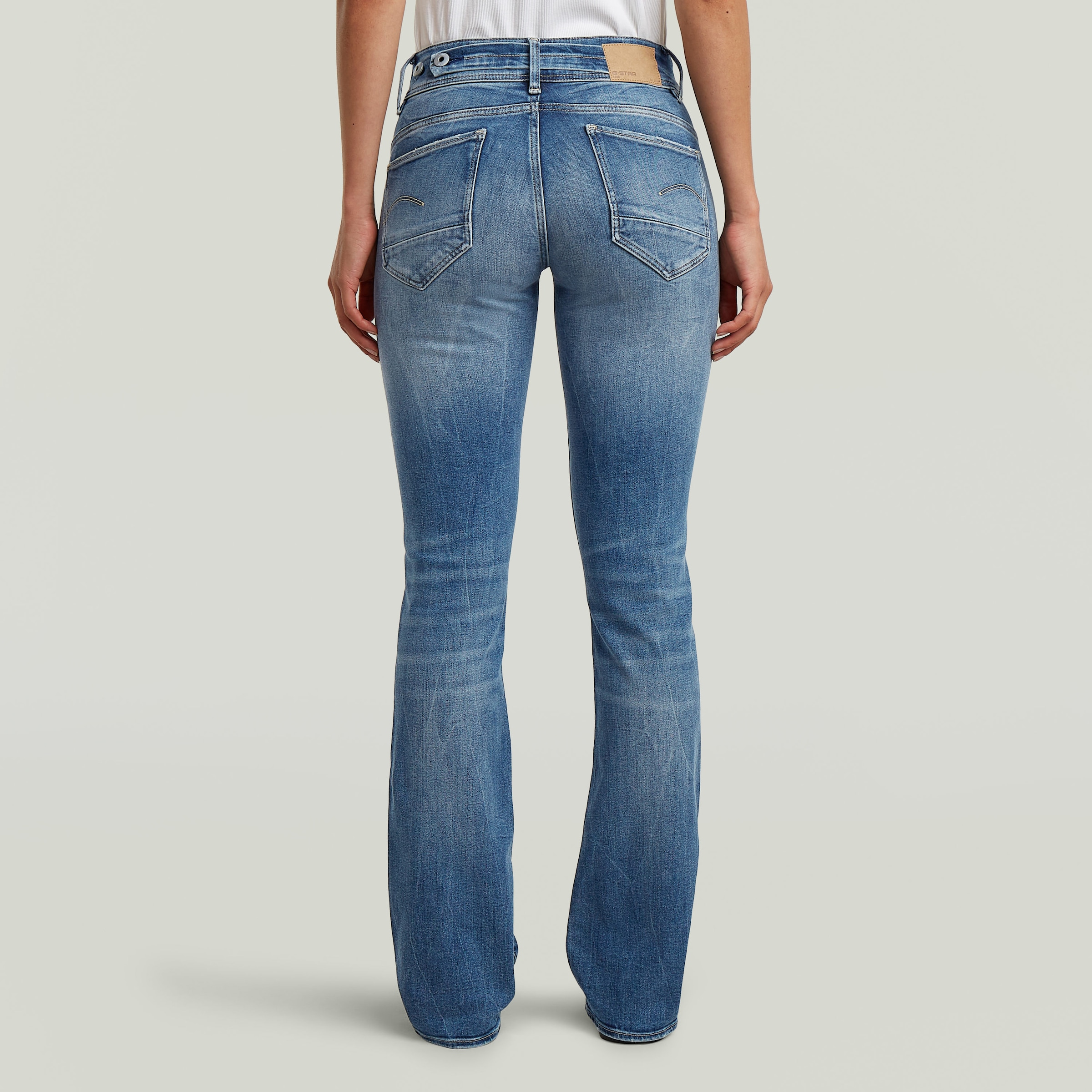 G-STAR Bootcut-Jeans »Midge« mit verstellbarem Riegel, mittelhoher Bund