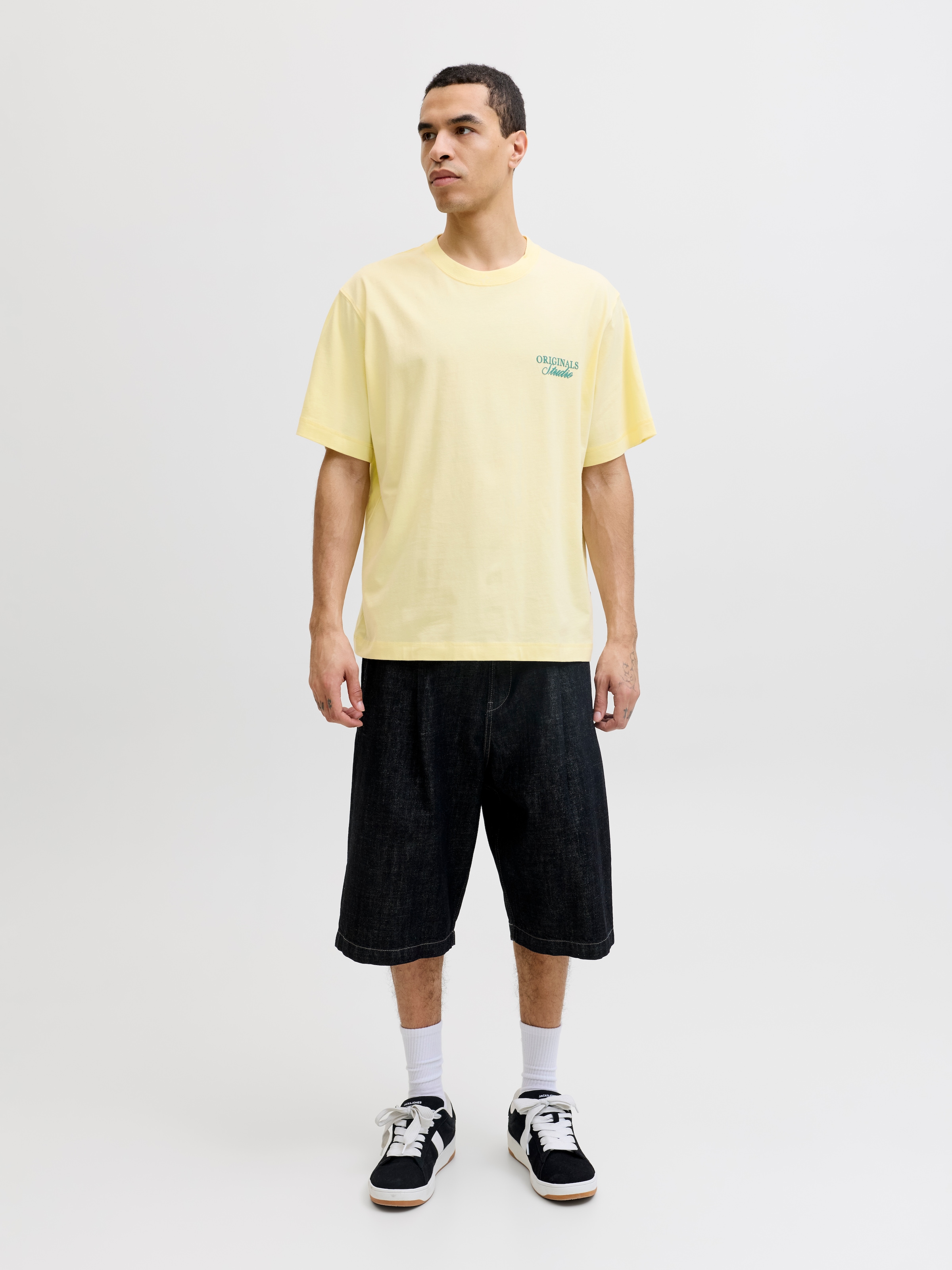 Jack & Jones Shirt à col rond »JORNORREBRO TYPO TEE SS CREW NECK NOOS« coton, coupe décontractée