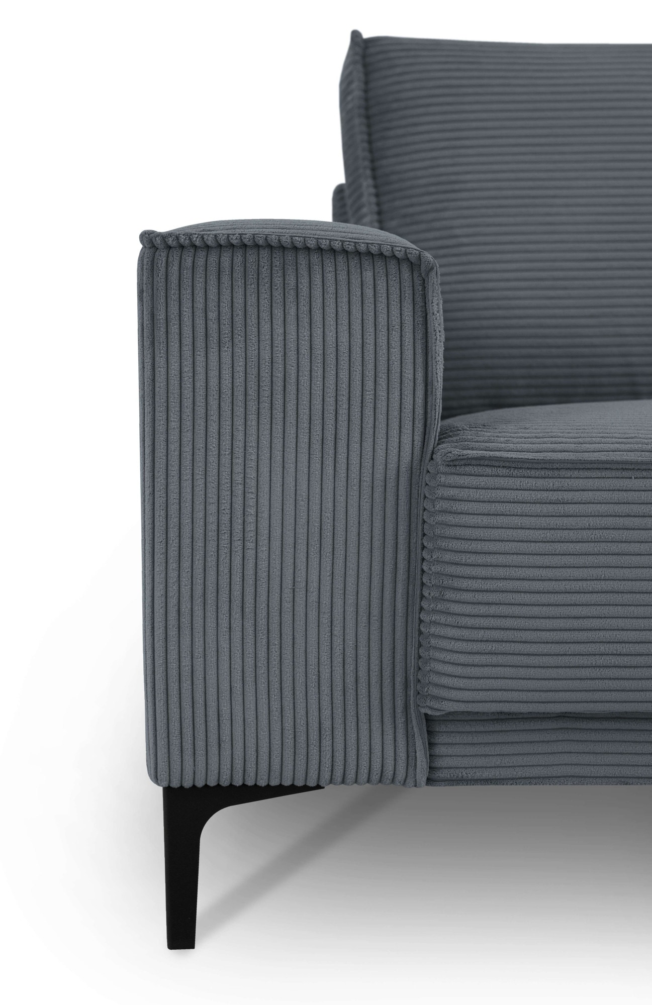 GOODproduct 2-places »OLAND Cord, Sofa, B: 164 cm, Skandi-Design« 164 cm, suspension à vagues, design scandinave, pieds en métal