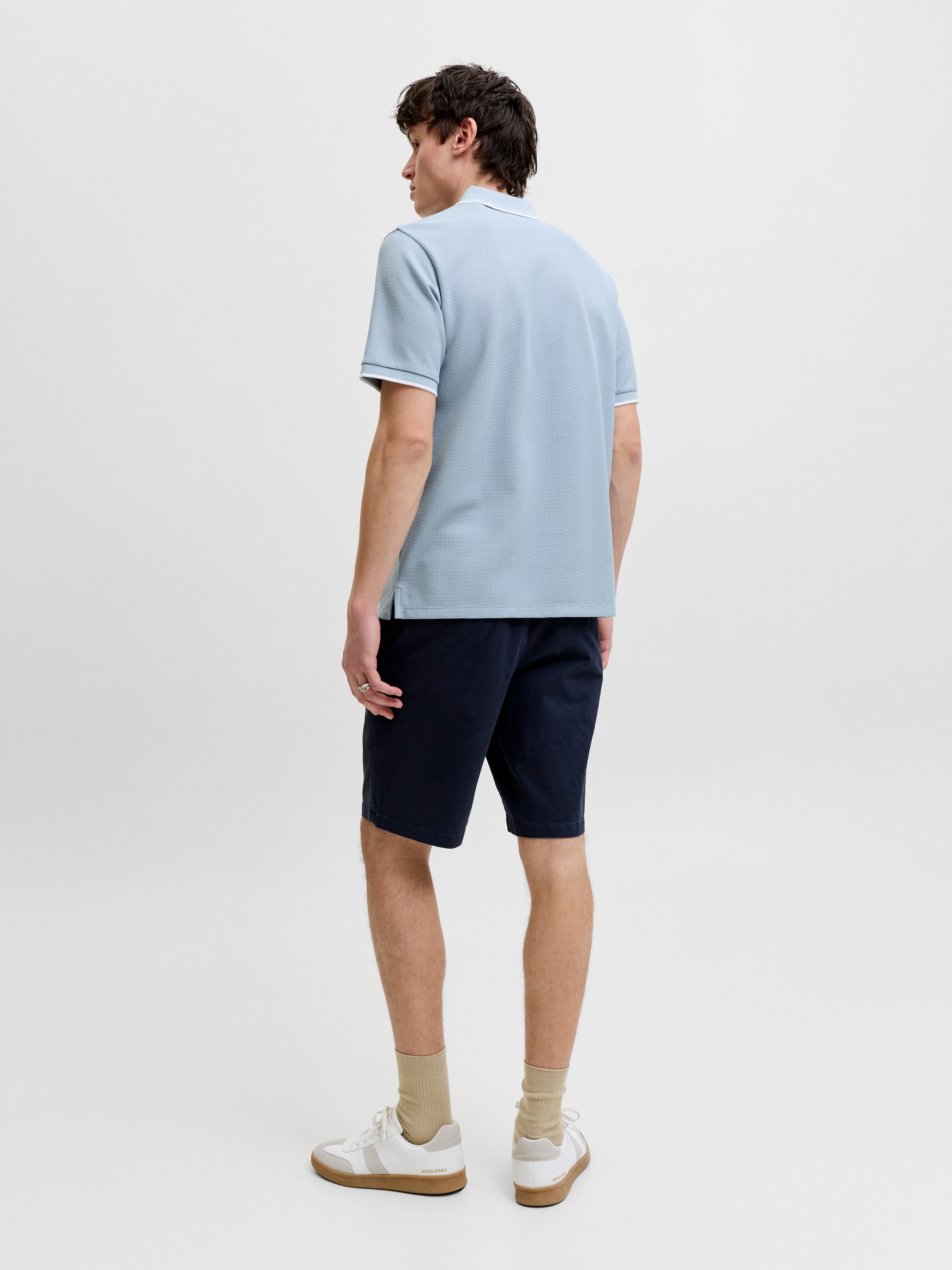 Jack & Jones Polo »JJEAUSTIN POLO SS NOOS« mélange de matériaux, coupe régulière