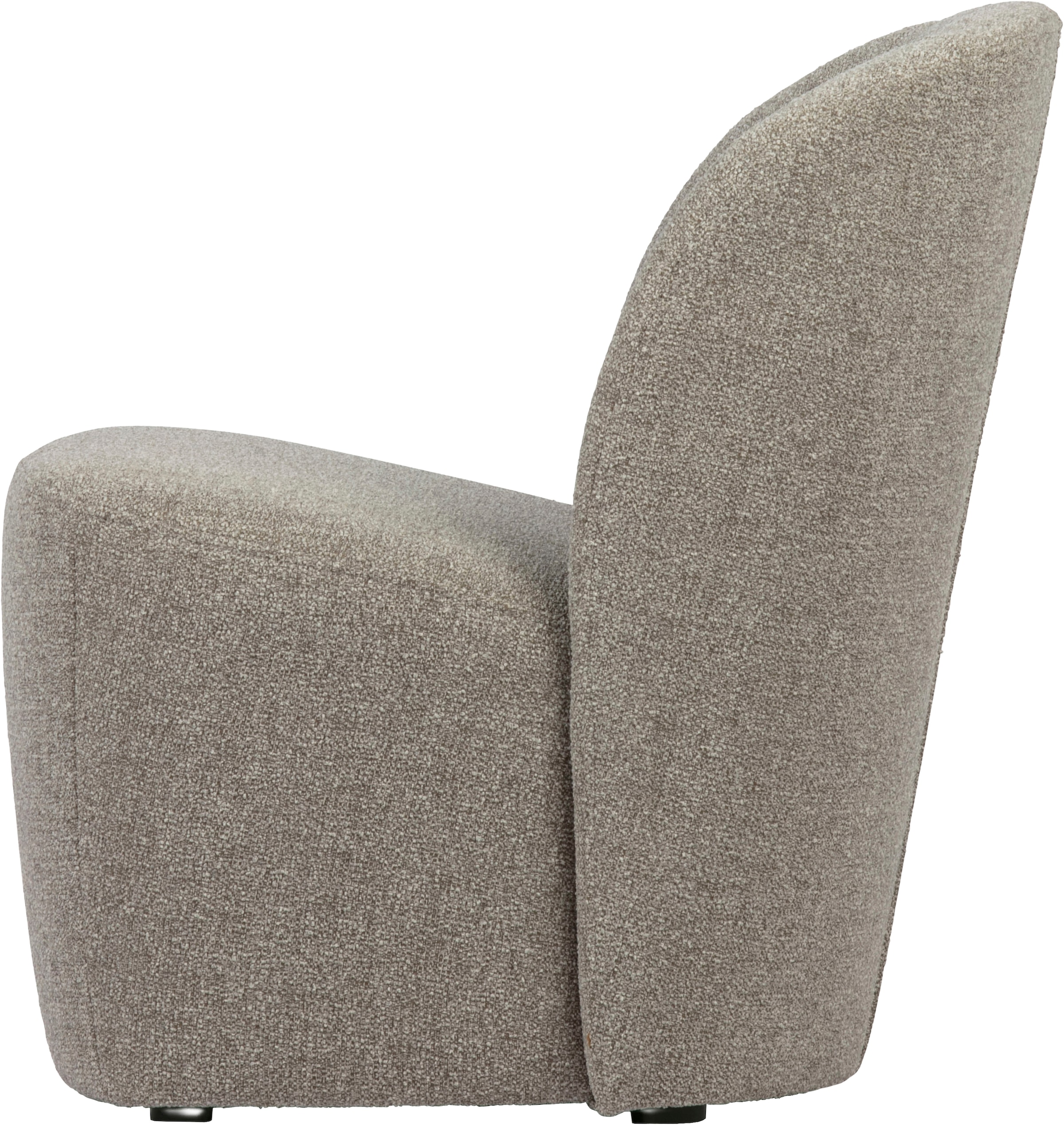 WOOOD Fauteuil lounge »Lofty mit Bouclé-Bezug und Hartholzrahmen B 68 x T 72 x H 75 cm« Haute résistance à l'usure, hauteur d'assise 42 cm, coussin dorsal séparé