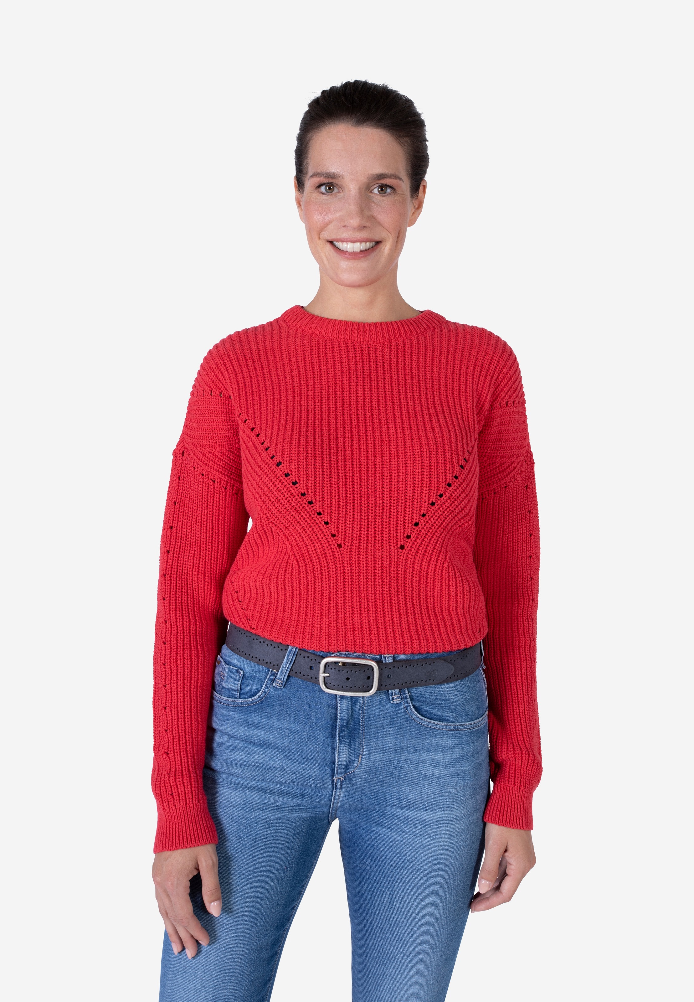 MUSTANG Ceinture en cuir Robustes, genarbtes Rindsleder mit Lochstanzung, 3,5 cm