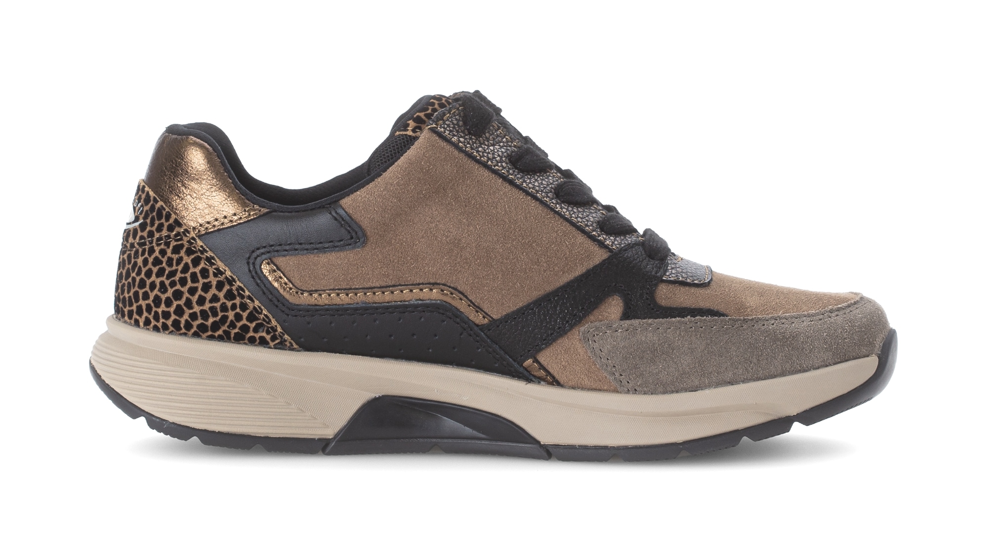 rollingsoft Baskets compensées  , chaussures à lacets, chaussures basses, chaussures de loisirs avec fermeture éclair supplémentaire