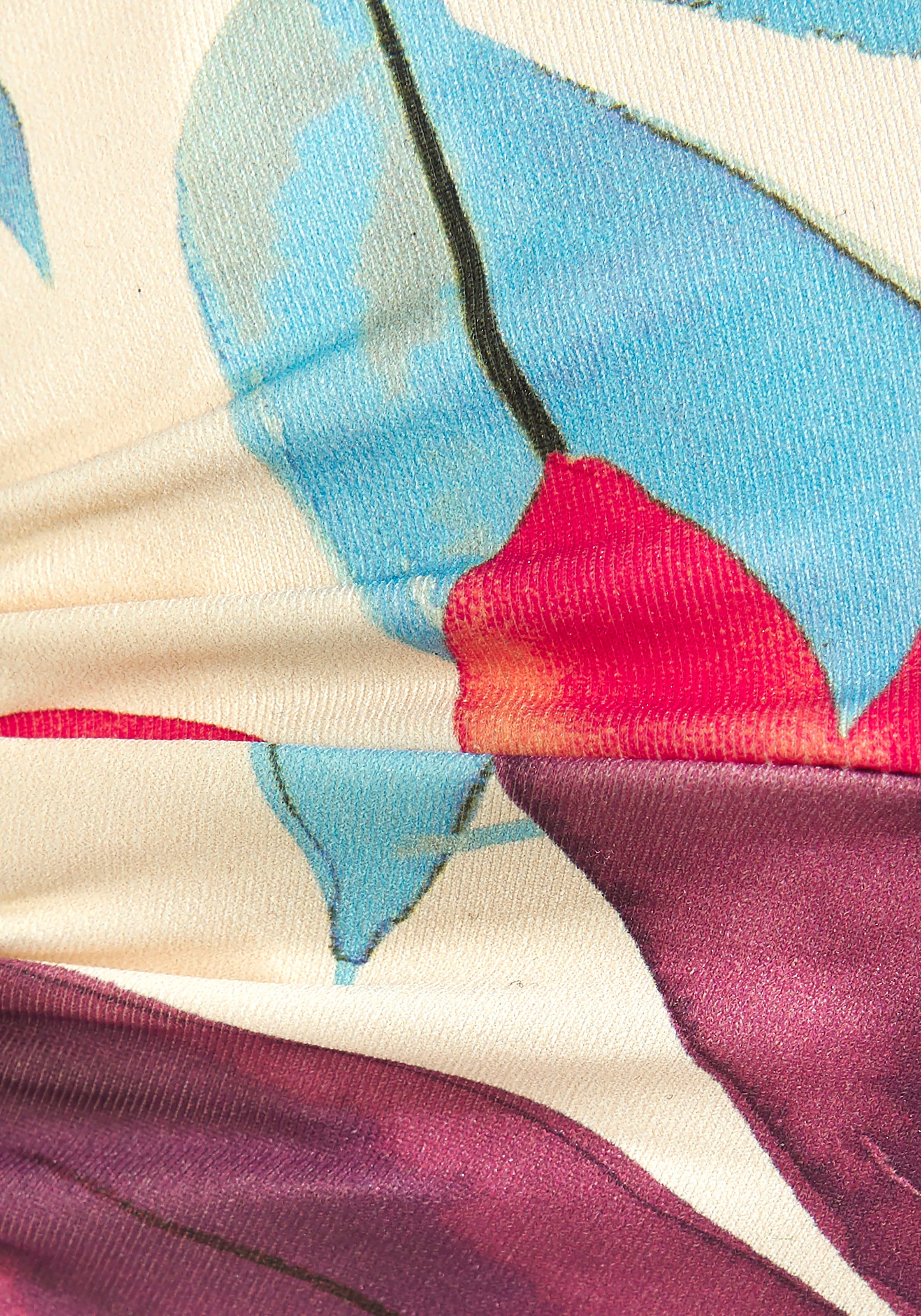 LASCANA Top bikini bandeau à armatures »Imani« mit sommerlichem Blätterprint
