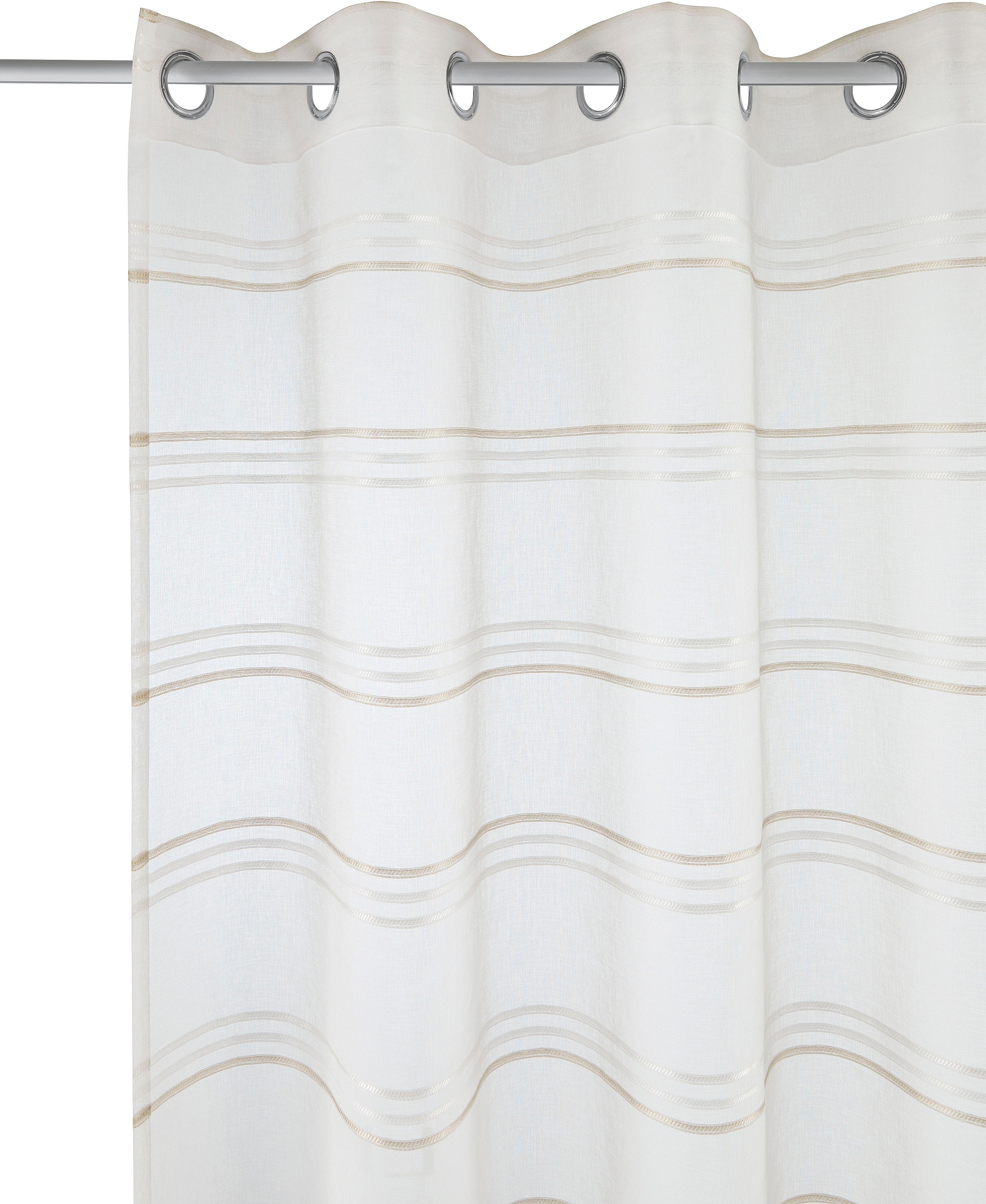 GOODproduct Gardine »Sirii« Ösen 1 Stk. tlg. Halbtransparent, angenehme Haptik, mit Streifen, modern