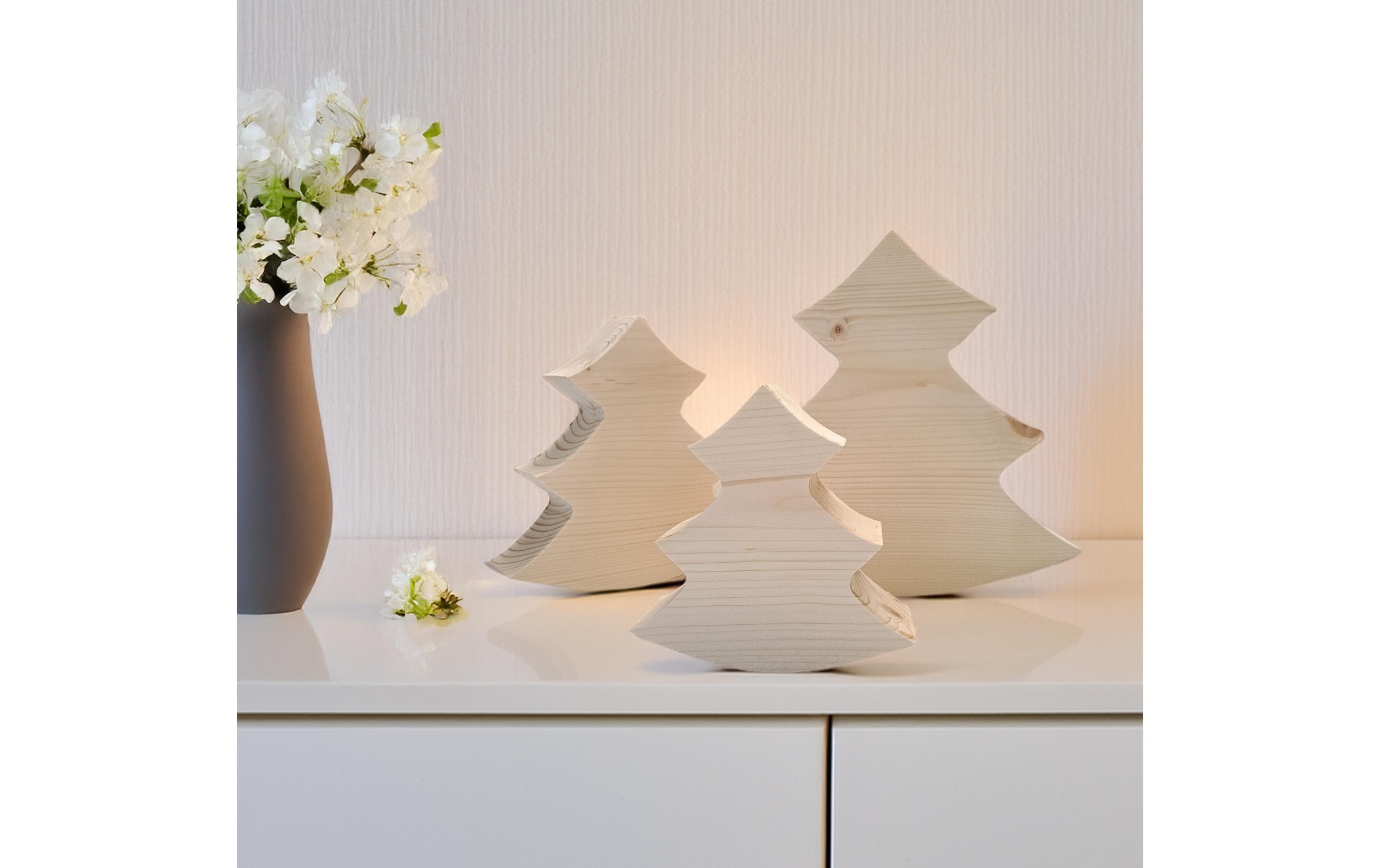 Holz Zollhaus Dekofigur »Massivholz Tannenbaum«