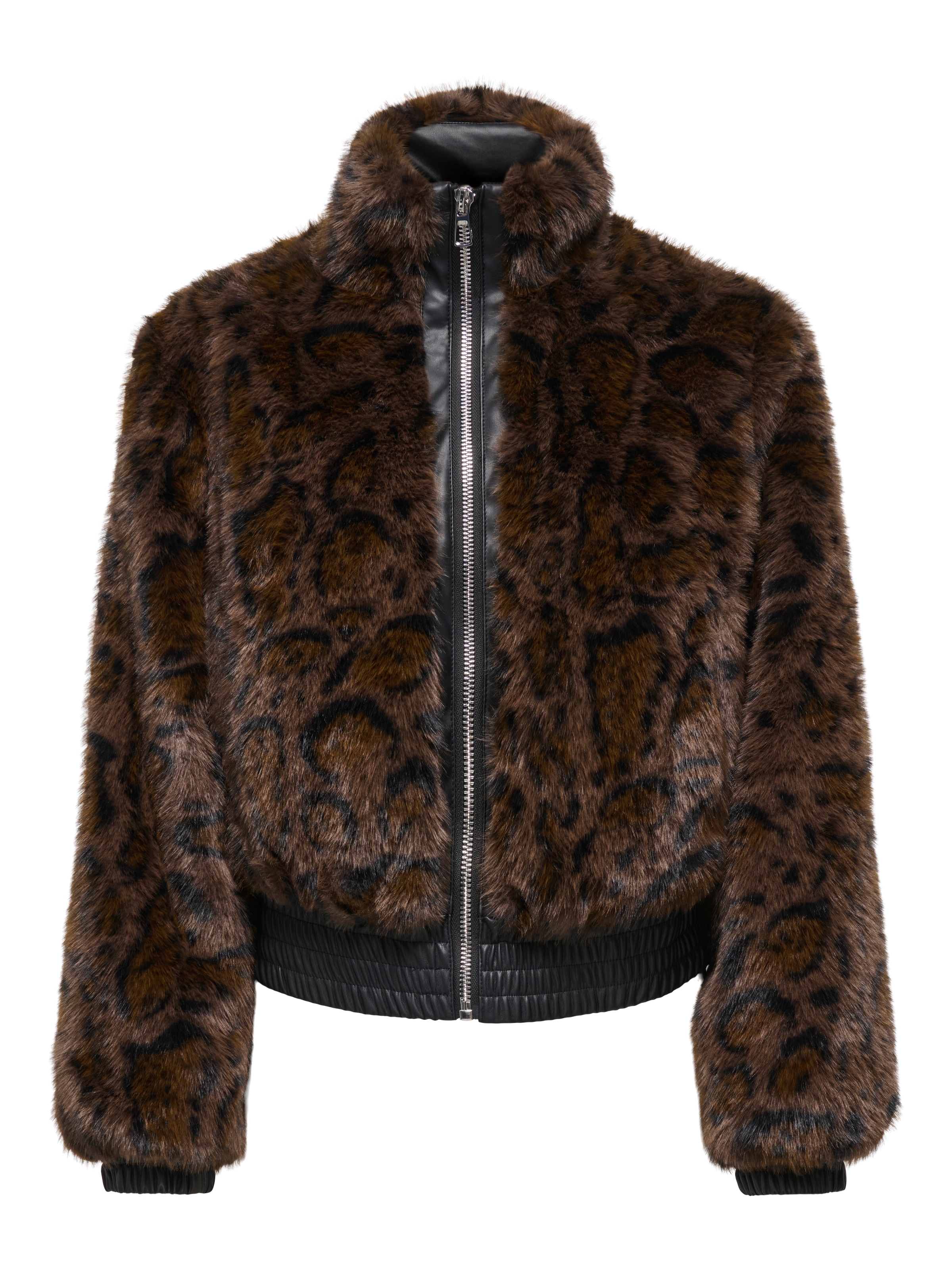 ONLY Fellimitatjacke »ONLRIKKE FAUX FUR JACKET CC OTW« Kunstfaser, Fellimitat, Allover Animal-print