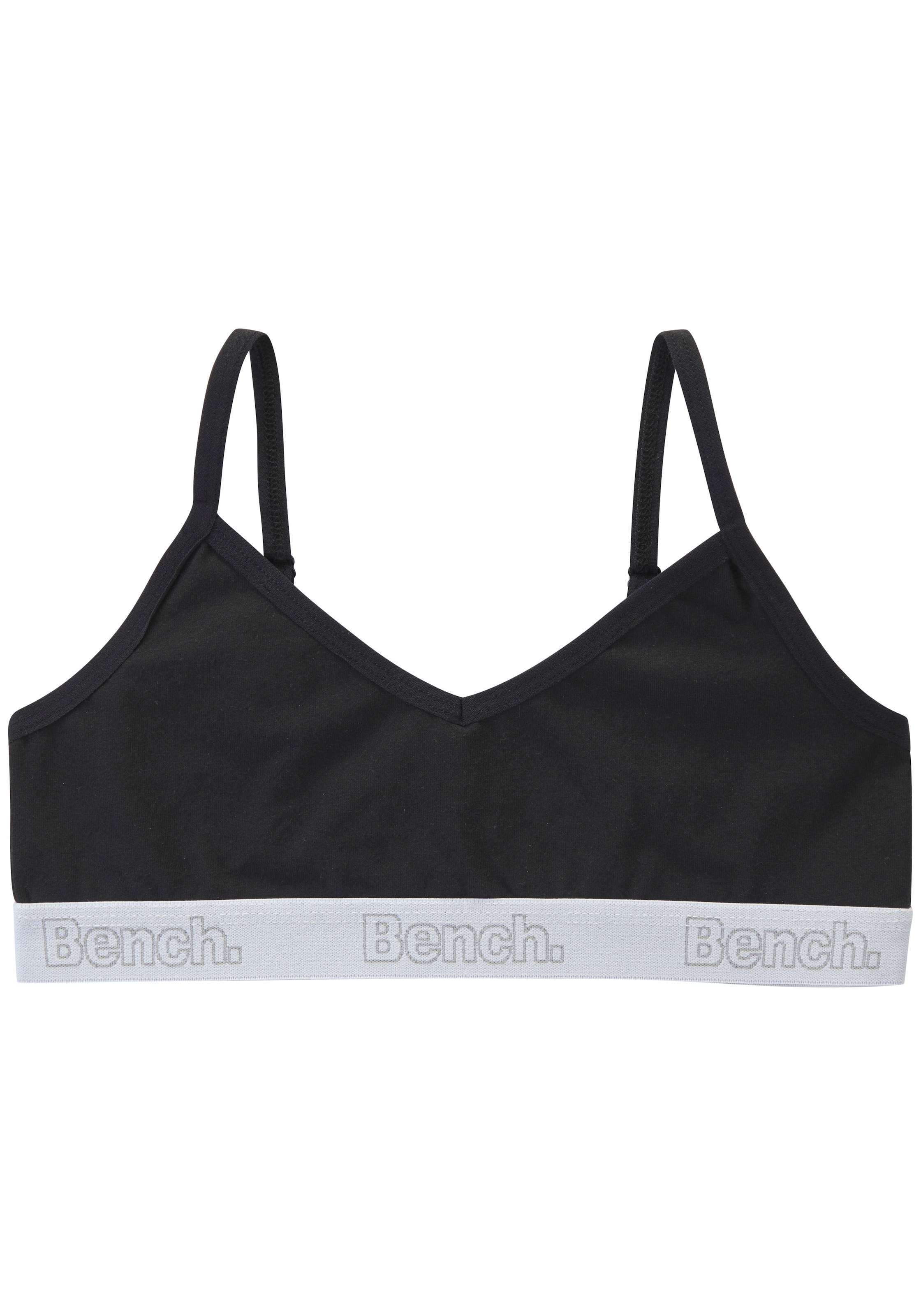 Bench. Bustier Packung, 2 tlg. Bündchen mit Logoschriftzug, verstellbare Träger