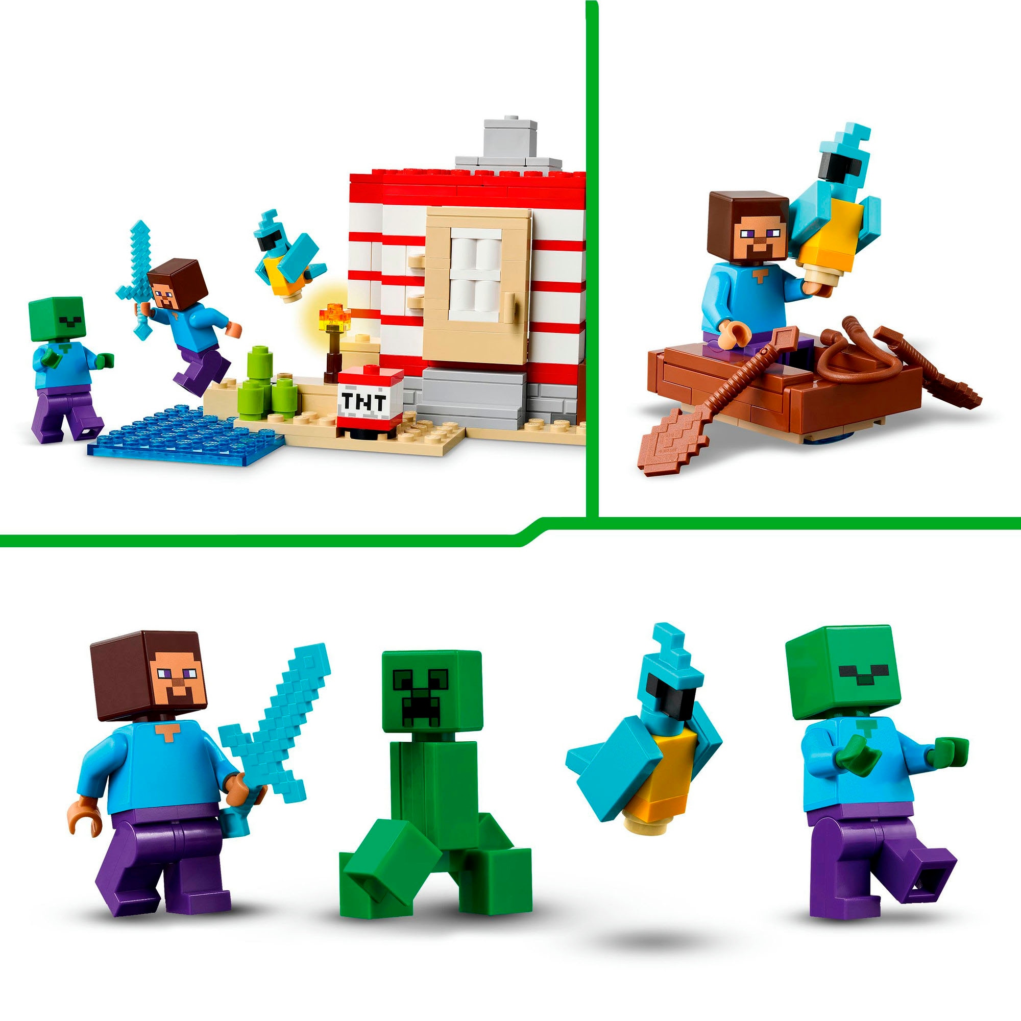 LEGO® Konstruktionsspielsteine »Das TNT-Dschungelhaus (21275), LEGO Minecraft« Made in Europe