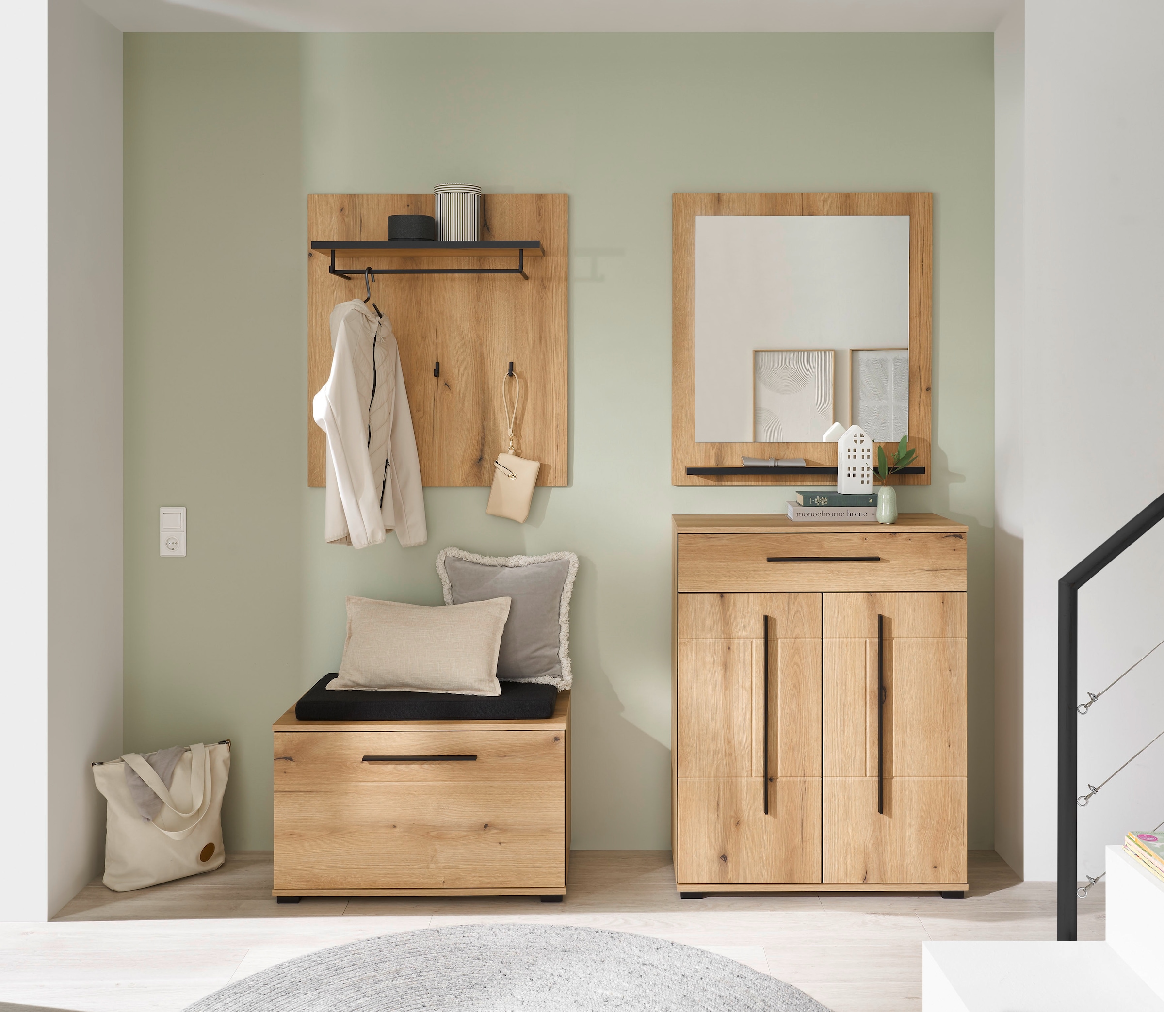 Home affaire Armoire vestiaire »Cantara, Schrank in zwei Farben, modernes Sideboard, Kommode« vielseitig einsetzbar, ausreichend Stauraum, 80 cm breit