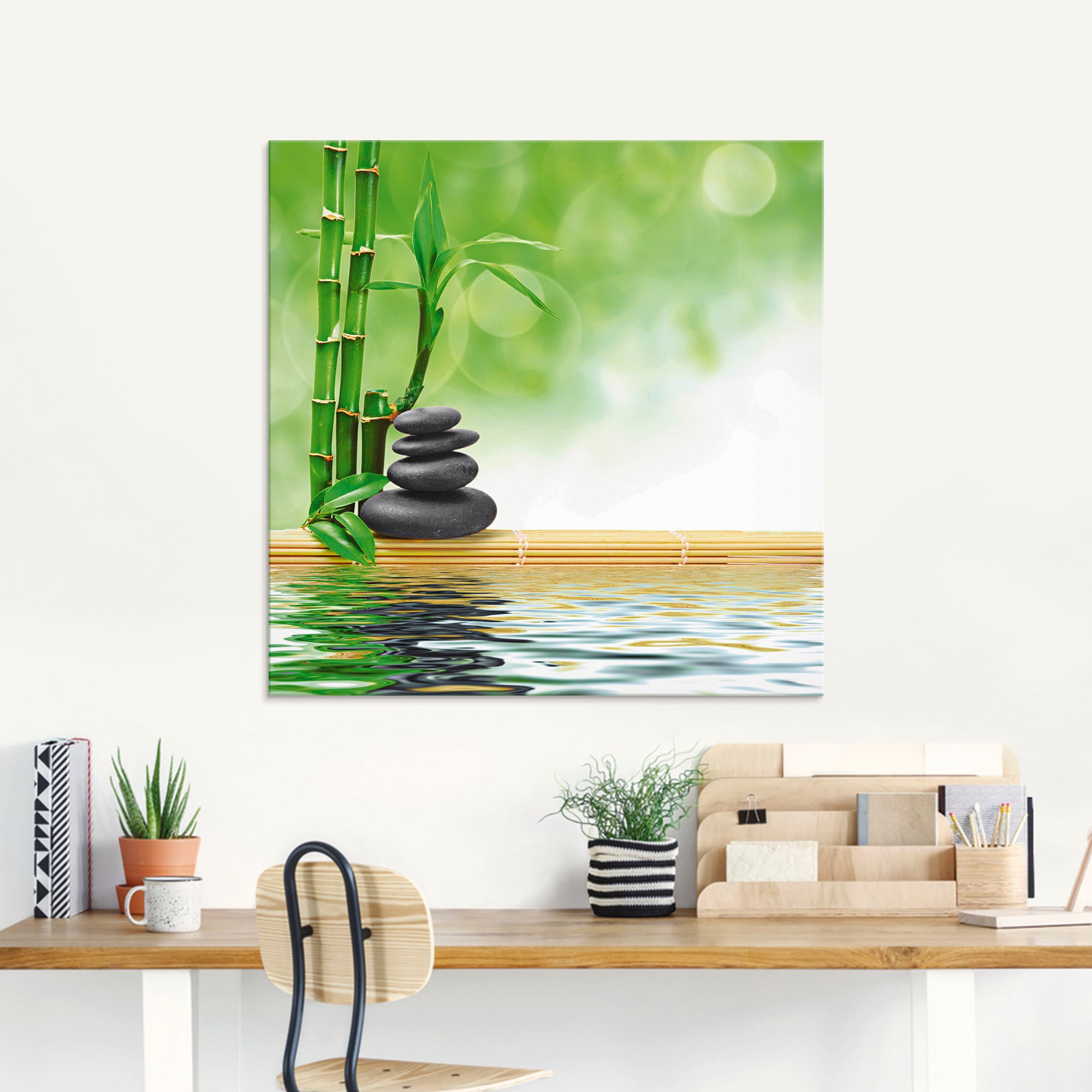 Artland Glasbild »Spa Konzept Zen Basaltsteine« Zen 1 Stk. tlg. in verschiedenen Grössen