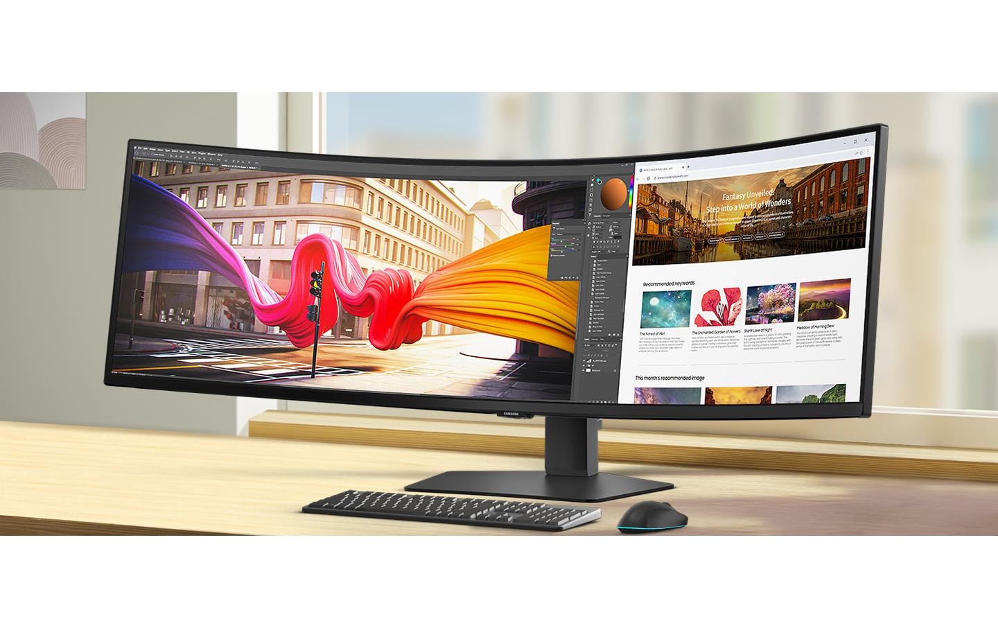 Samsung Curved-LED-Monitor »ViewFinity S95UF« 124 cm/49 ″  5120 x 1440 px 5 Reaktionszeit 120 Hz