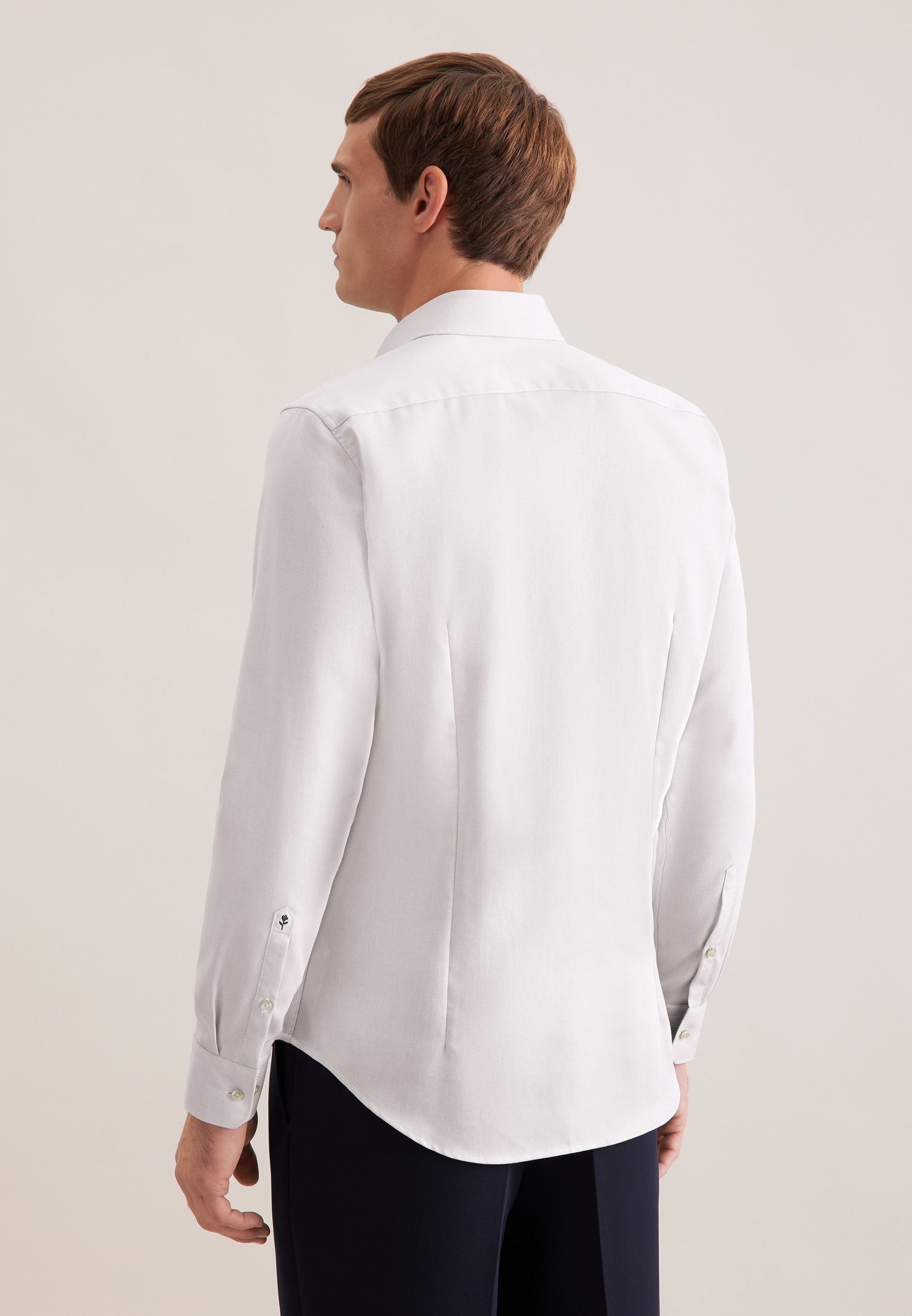 seidensticker Businesshemd »Schwarze Rose« Shaped 1/1 Kentkragen Struktur