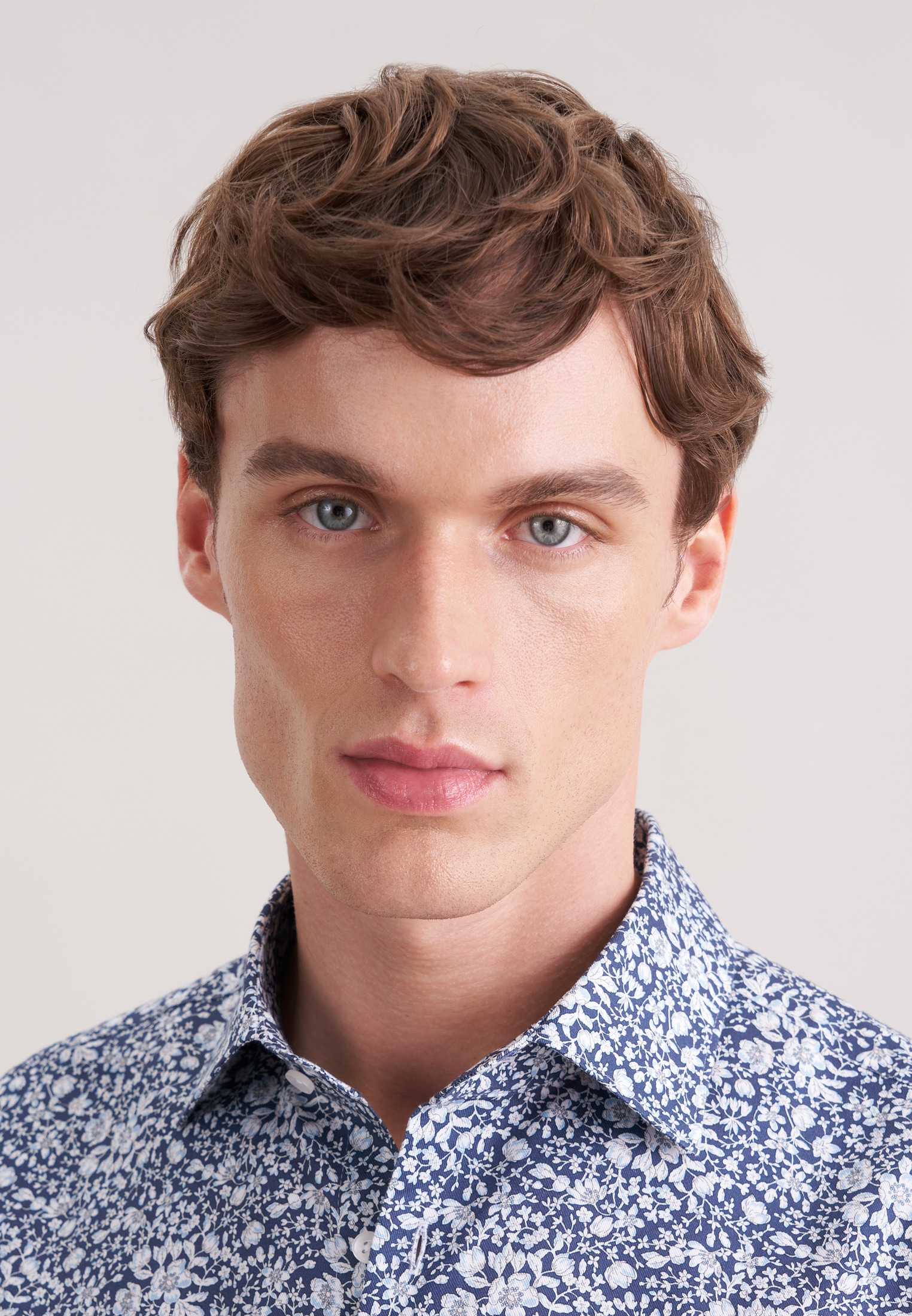 seidensticker Chemise d'affaires »Schwarze Rose« Slim 1/1 Kentkragen Druck