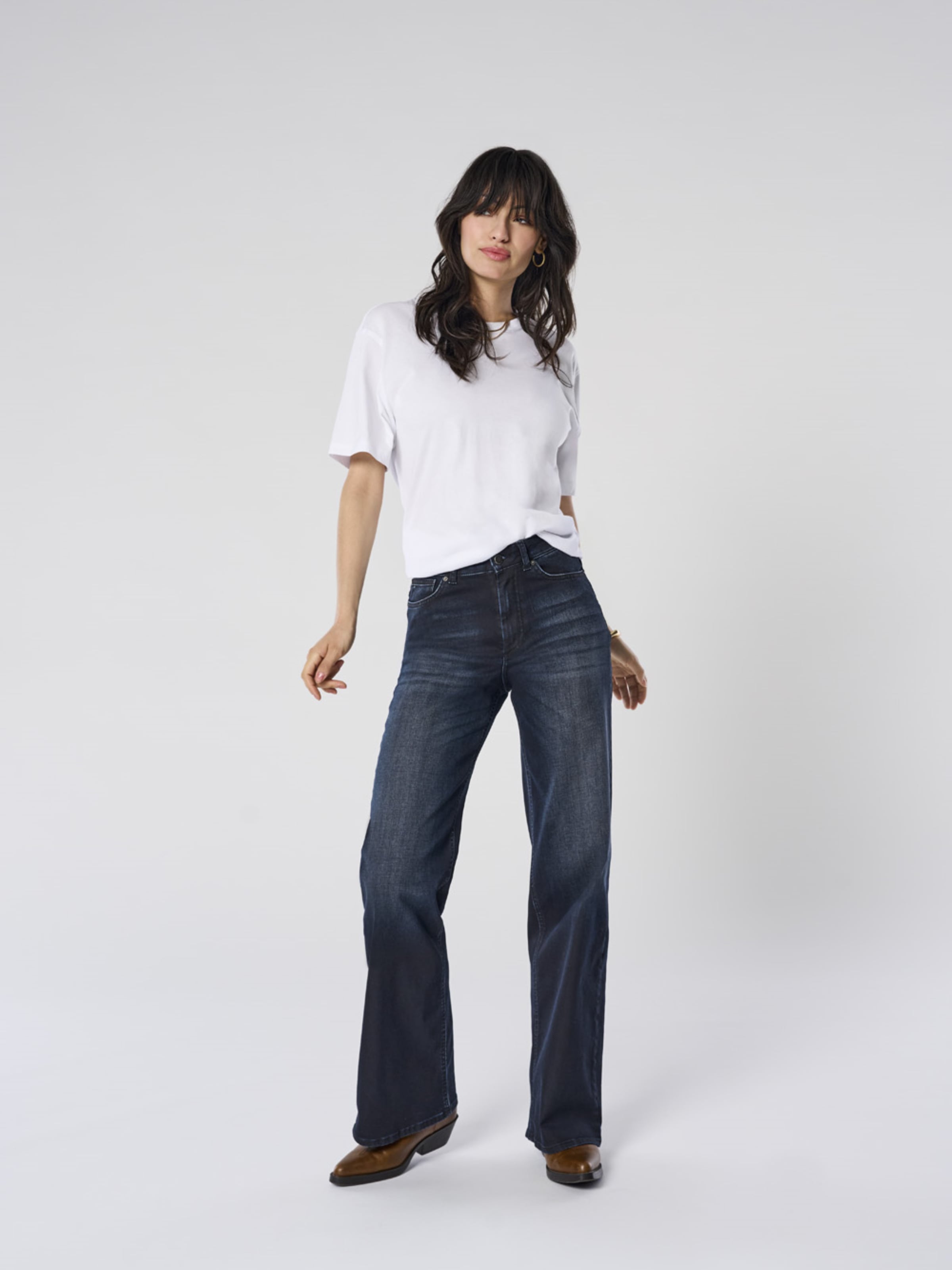 ONLY High-waist-Jeans »ONLMADISON BLUSH HW WD COAT DNM REA6NOOS«