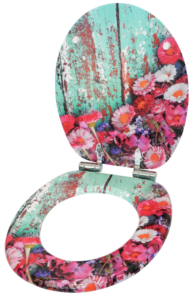 Sanilo Set d'accessoires de salle de bain »Spring« bestehend aus WC-Sitz, Badteppich und Waschbeckenstöpsel