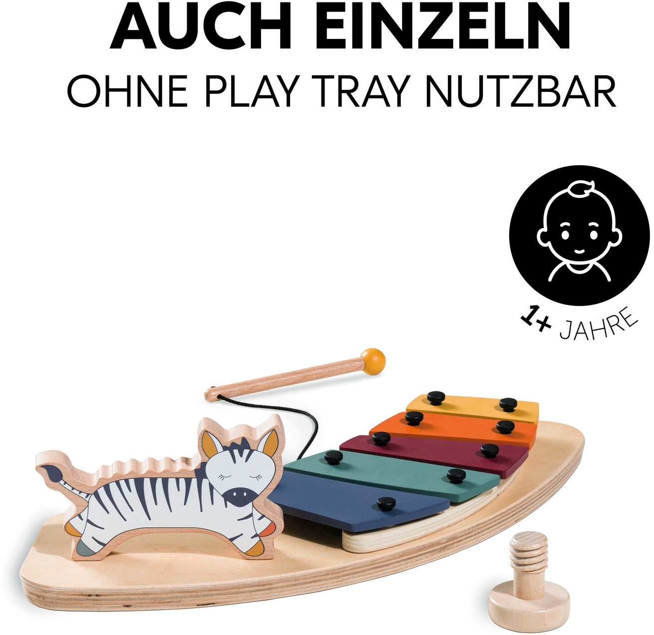 Hauck Spielzeug-Musikinstrument »Play Music Zebra für Hauck Spielbrett Play Tray« FSC® - schützt Wald