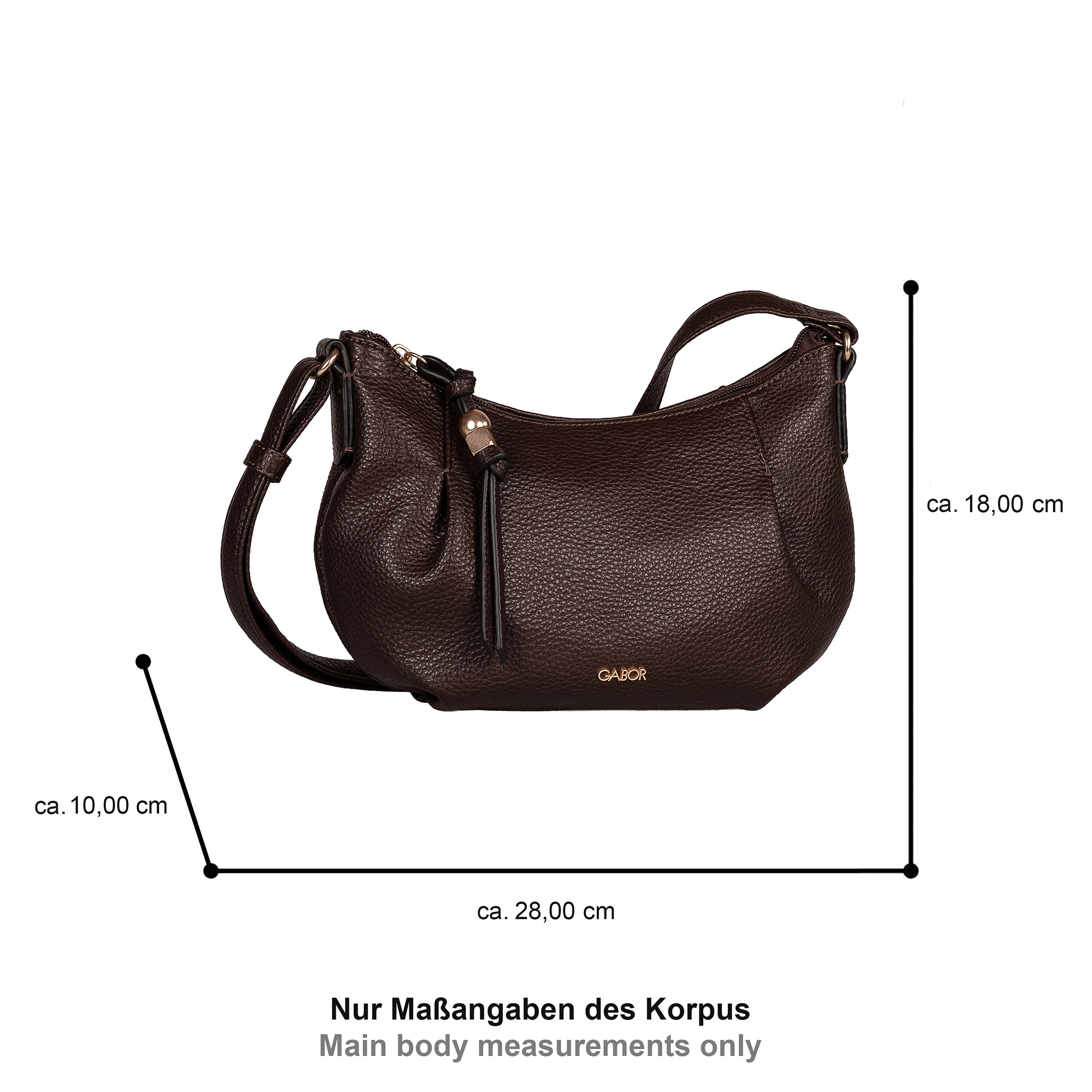 Gabor Umhängetasche »Sedine« Damen Schultertasche mit Logo-Applikation