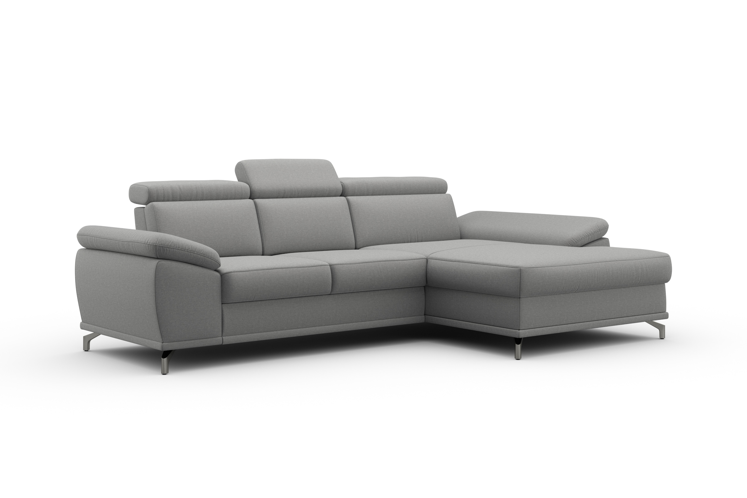 sit&more Ecksofa »Cabrio L-Form, B: 295 cm, mit Sitztiefen-, Arm- & Kopfteilverstellung« 2 Nierenkissen, Federkern, optional Bettfunktion und Stauraum