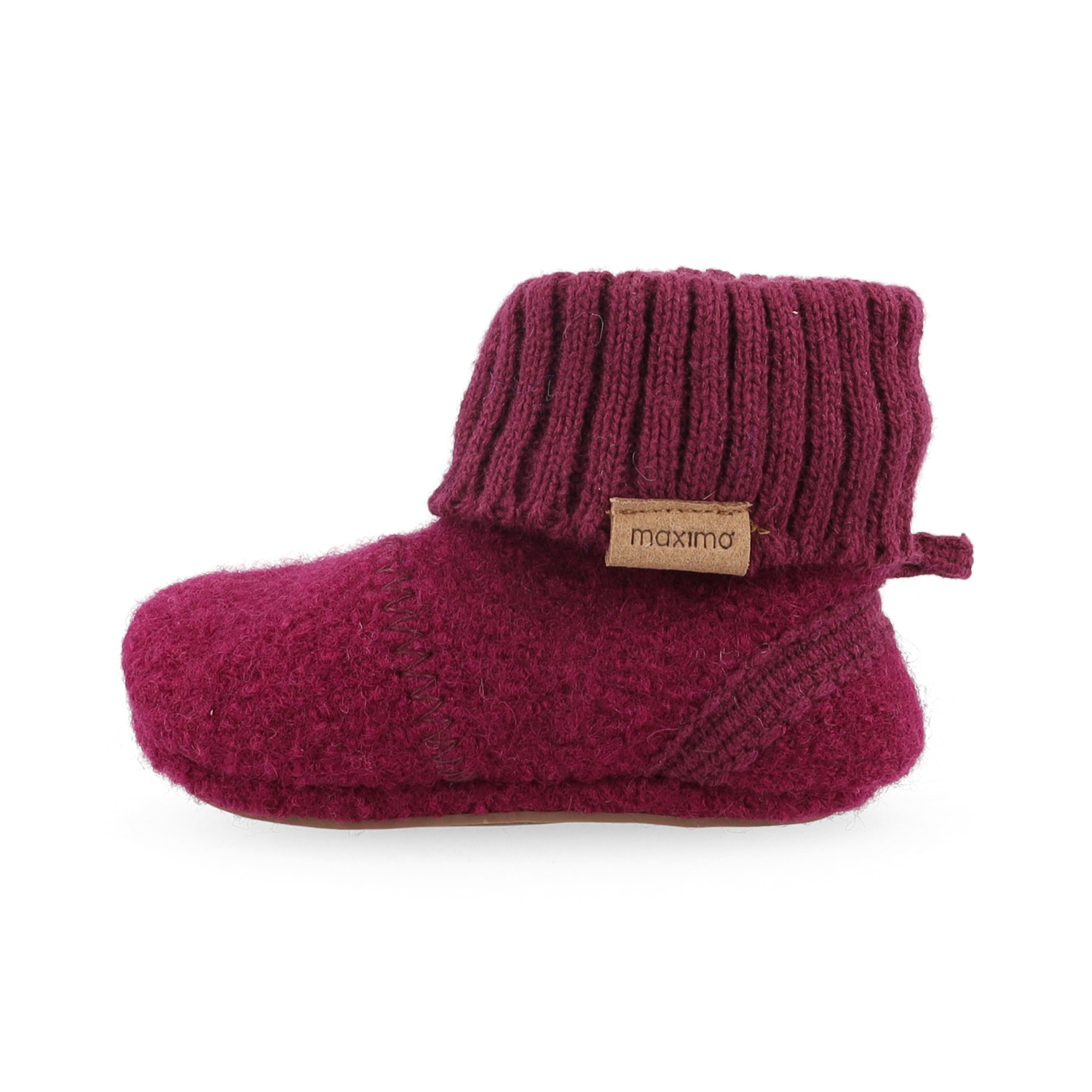 MAXIMO Chaussures de marche  2 tlg.  laine, semelle antidérapante, bord-côte tricoté