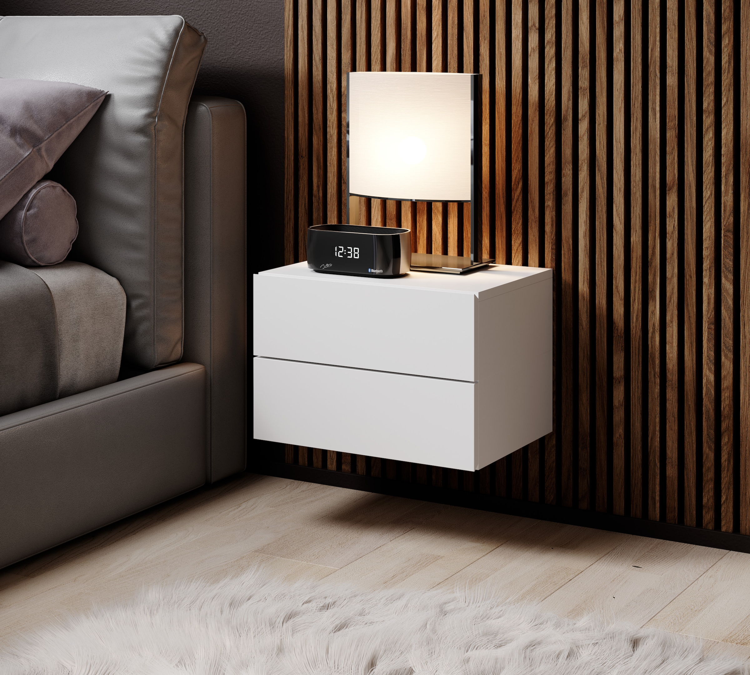 Schlafkontor Nachtkommode »Cabo Kommode, Nachtkästchen, Nachtschränkchen, Nako« hängend, Wandmontage